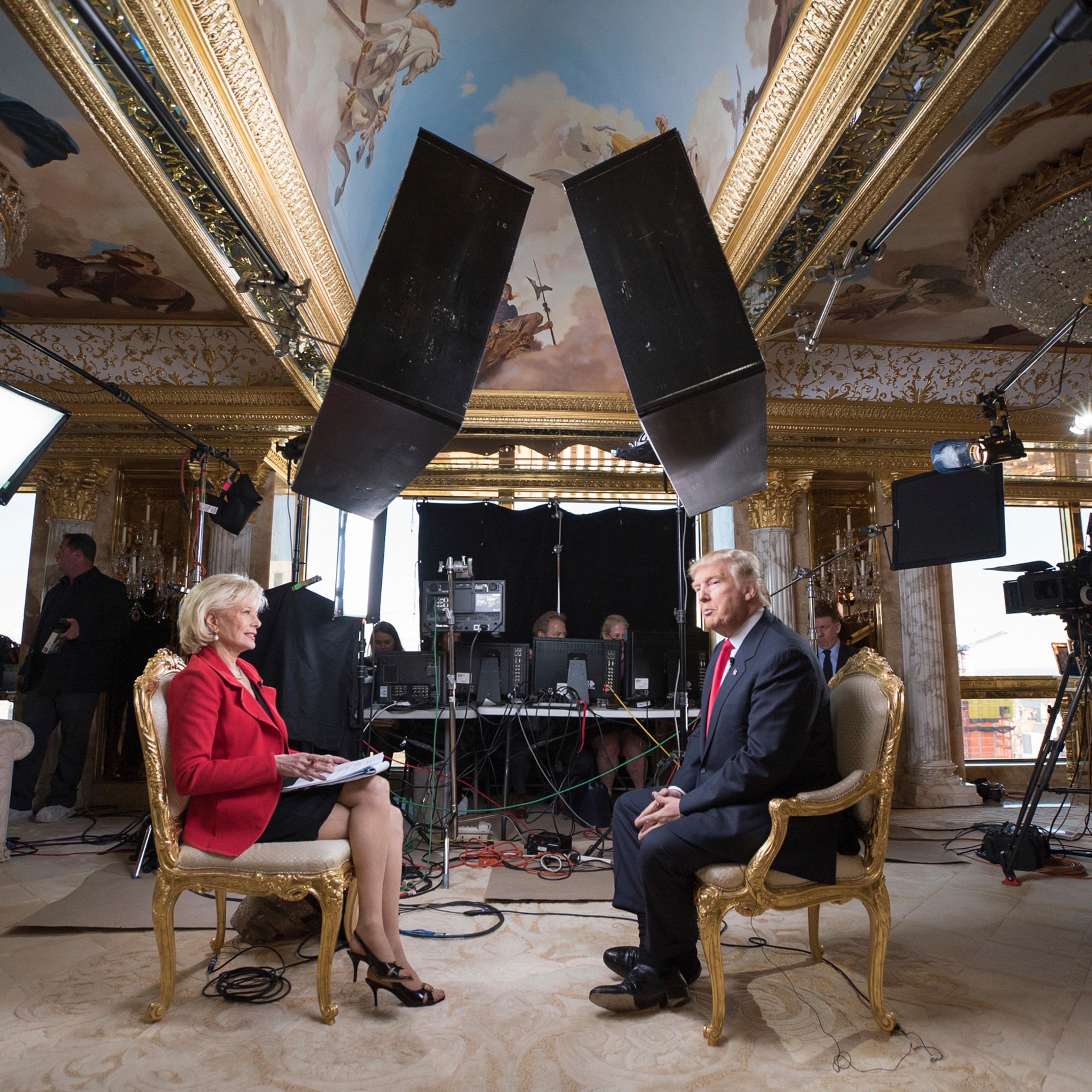 60 MINUTES Correspondent Lesley Stahl interviews President-elect Donald Trump at his home in New York, on Nov. 11, 2016.