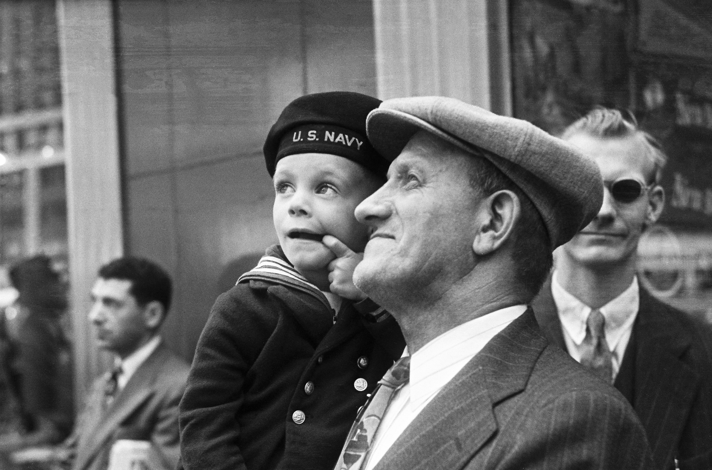 Scenes from D-Day in New York City, June 6 1944.