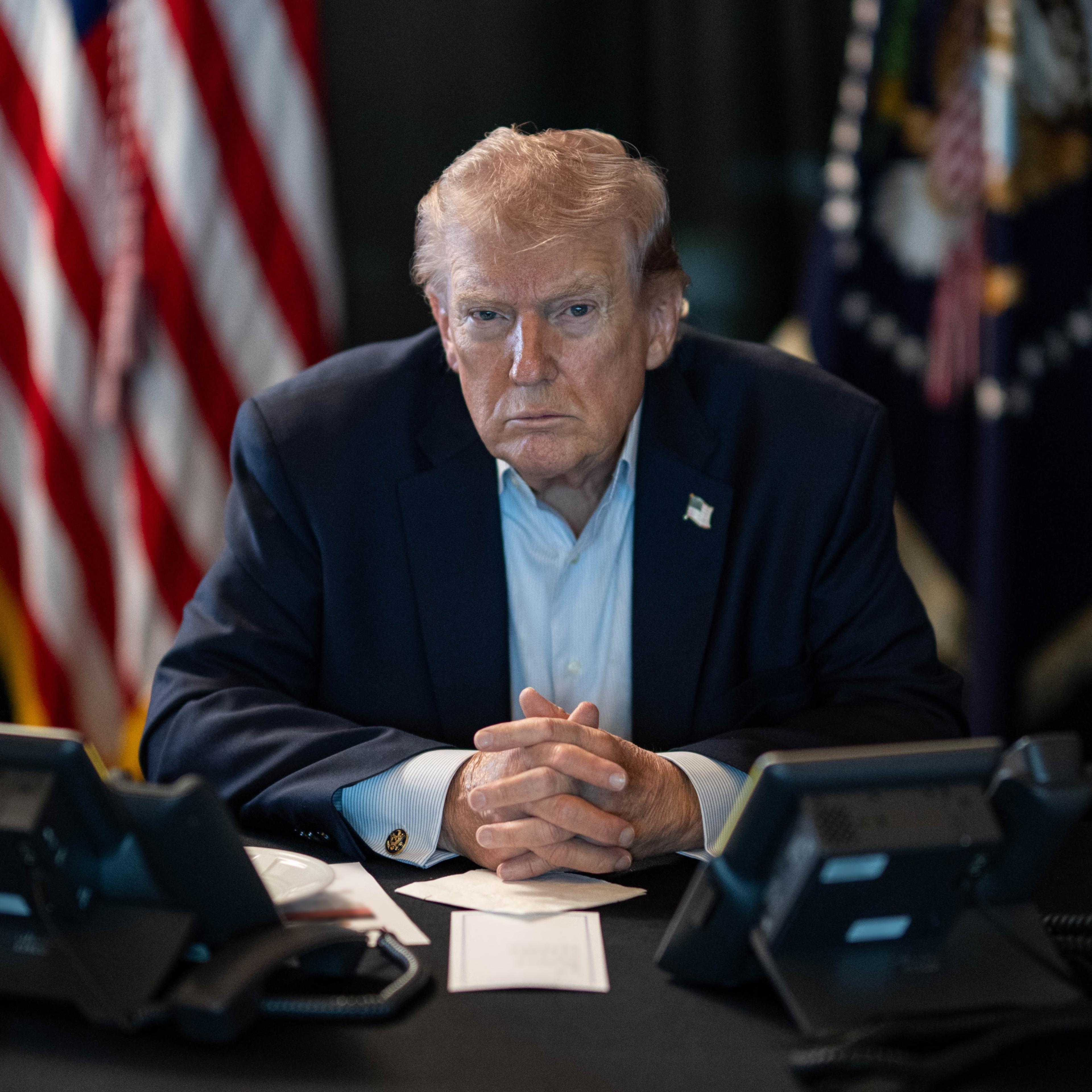 Trump Monitors Military Operations at White House