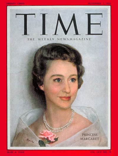 The Nov. 7, 1955, cover of TIME, after Princess Margaret officially calls off her engagement to divorcée Peter Townsend on Oct. 31, 1955. 