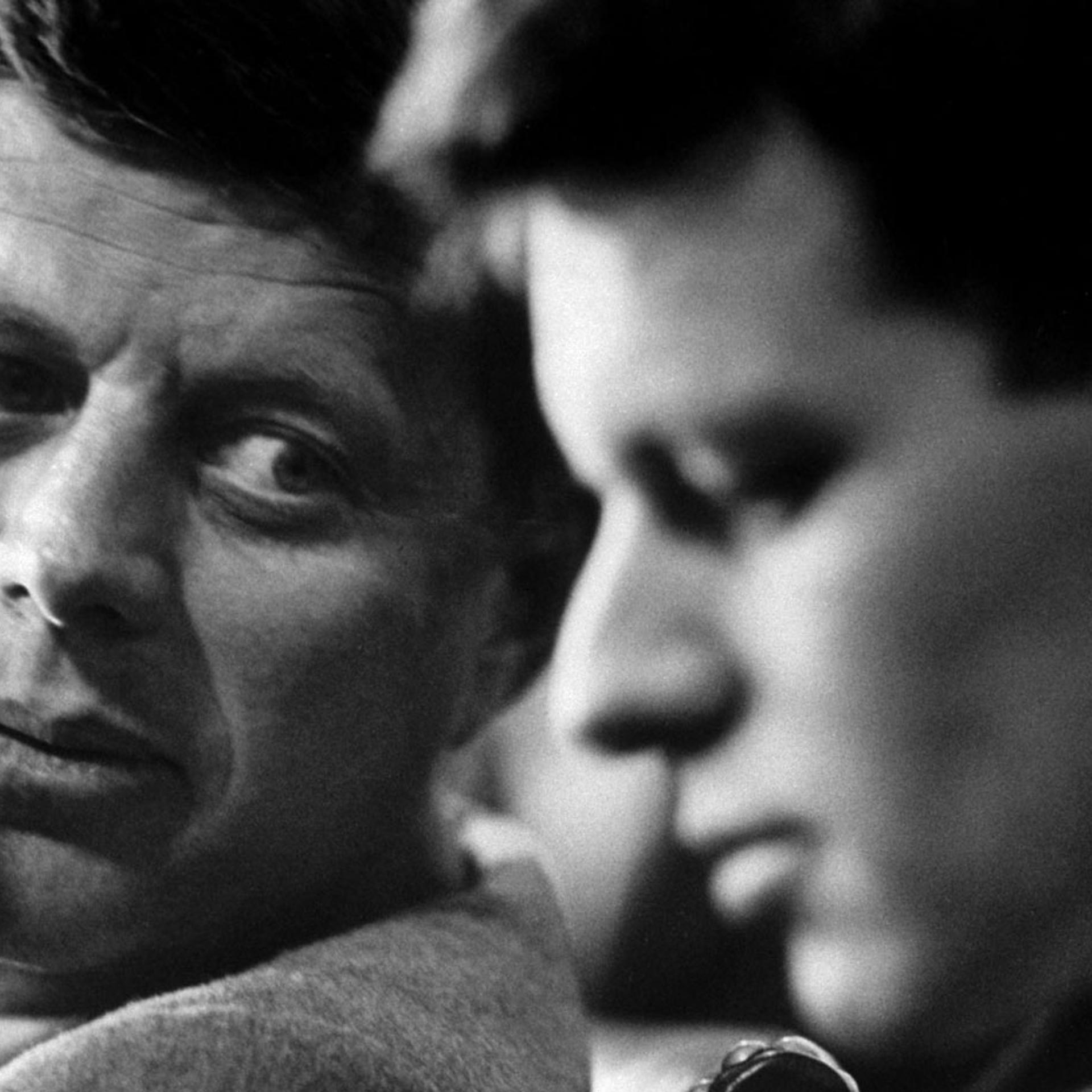 John and Robert Kennedy at a hearing of a Senate select committee on labor racketeering, 1957.