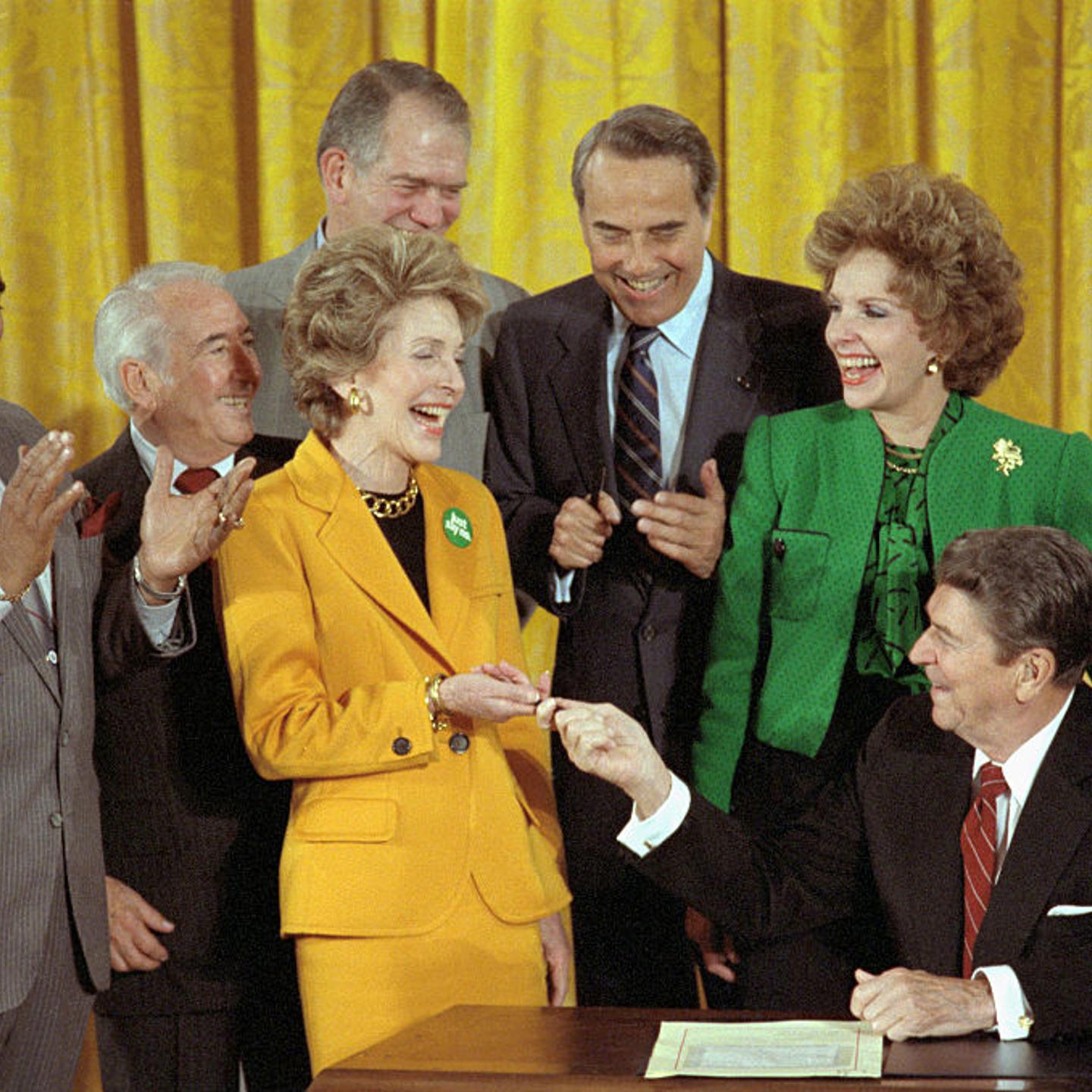 Mr. and Mrs. Ronald Reagan with Political Leaders