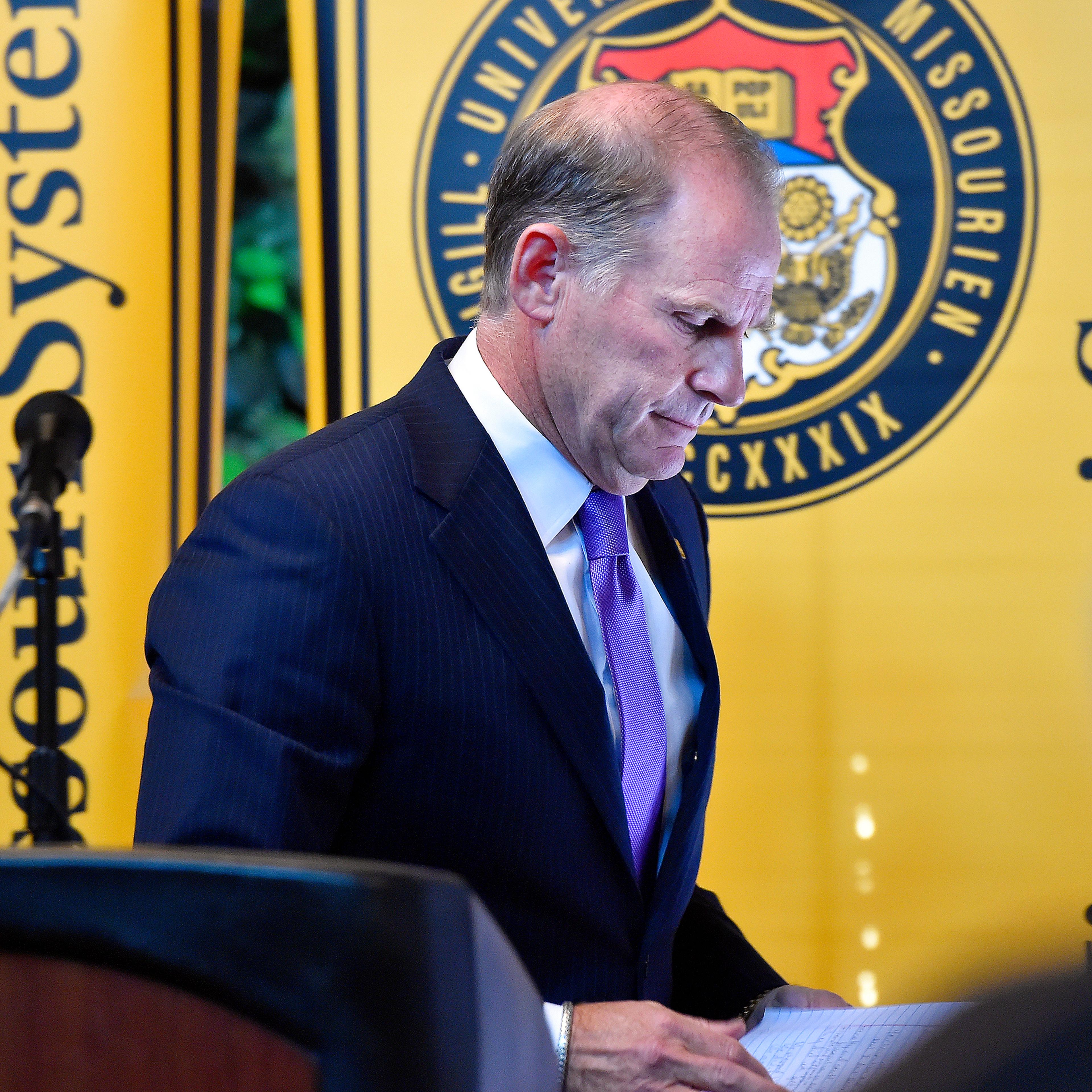 Thousands gather on Mizzou quad after university system president resigns