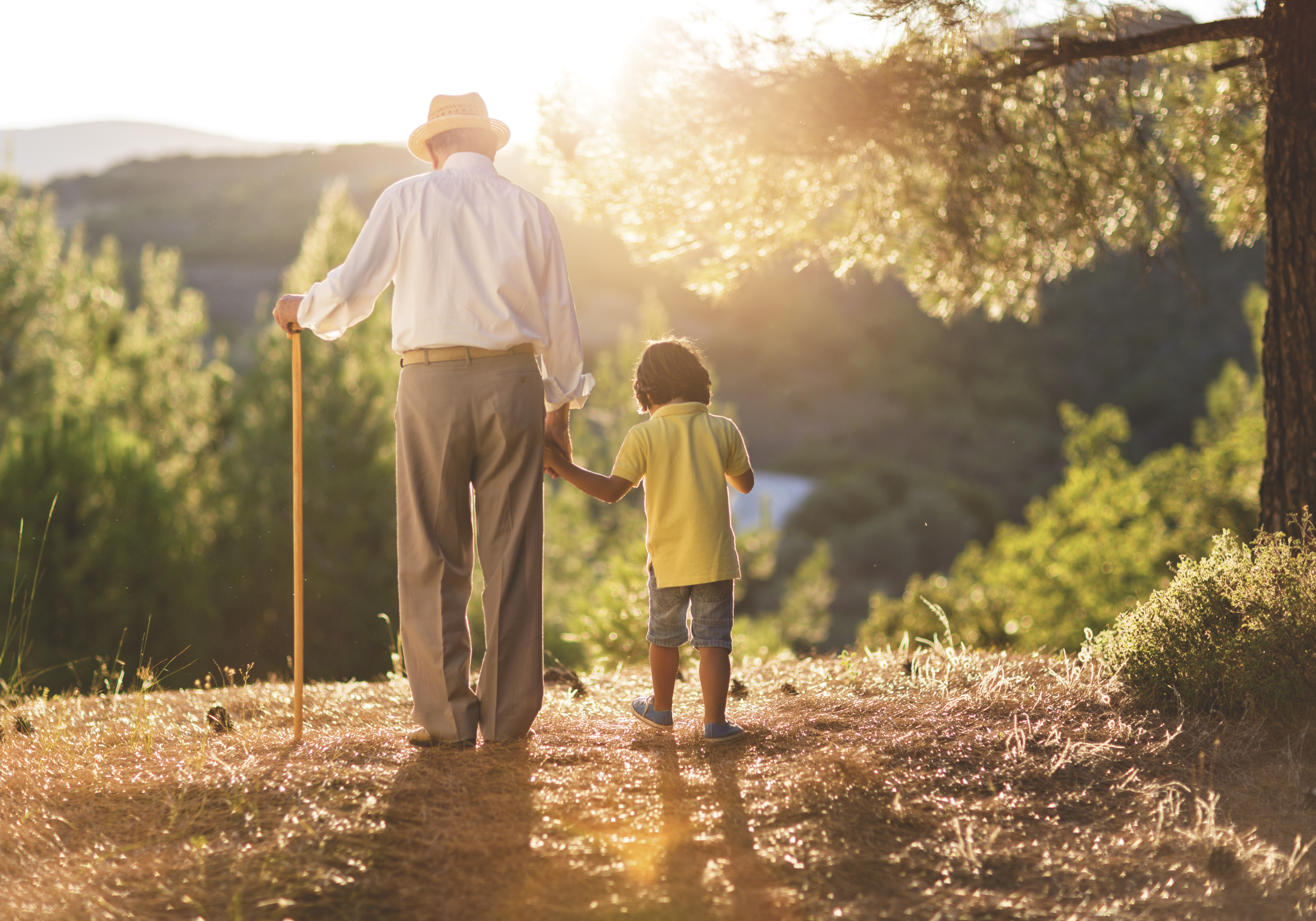 Grandfather with his grandson