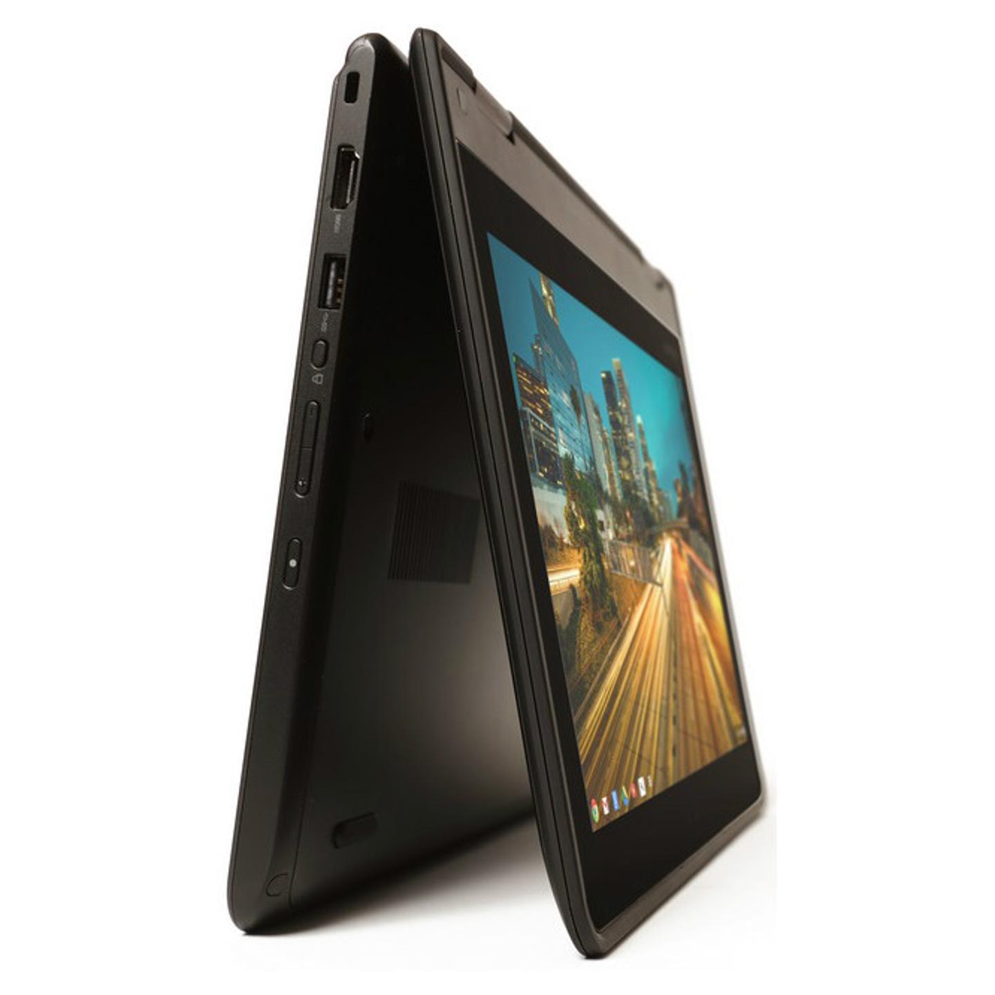 Lenovo's Thinkpad Yoga 11e Chromebook screen folds all the way around into tablet mode.