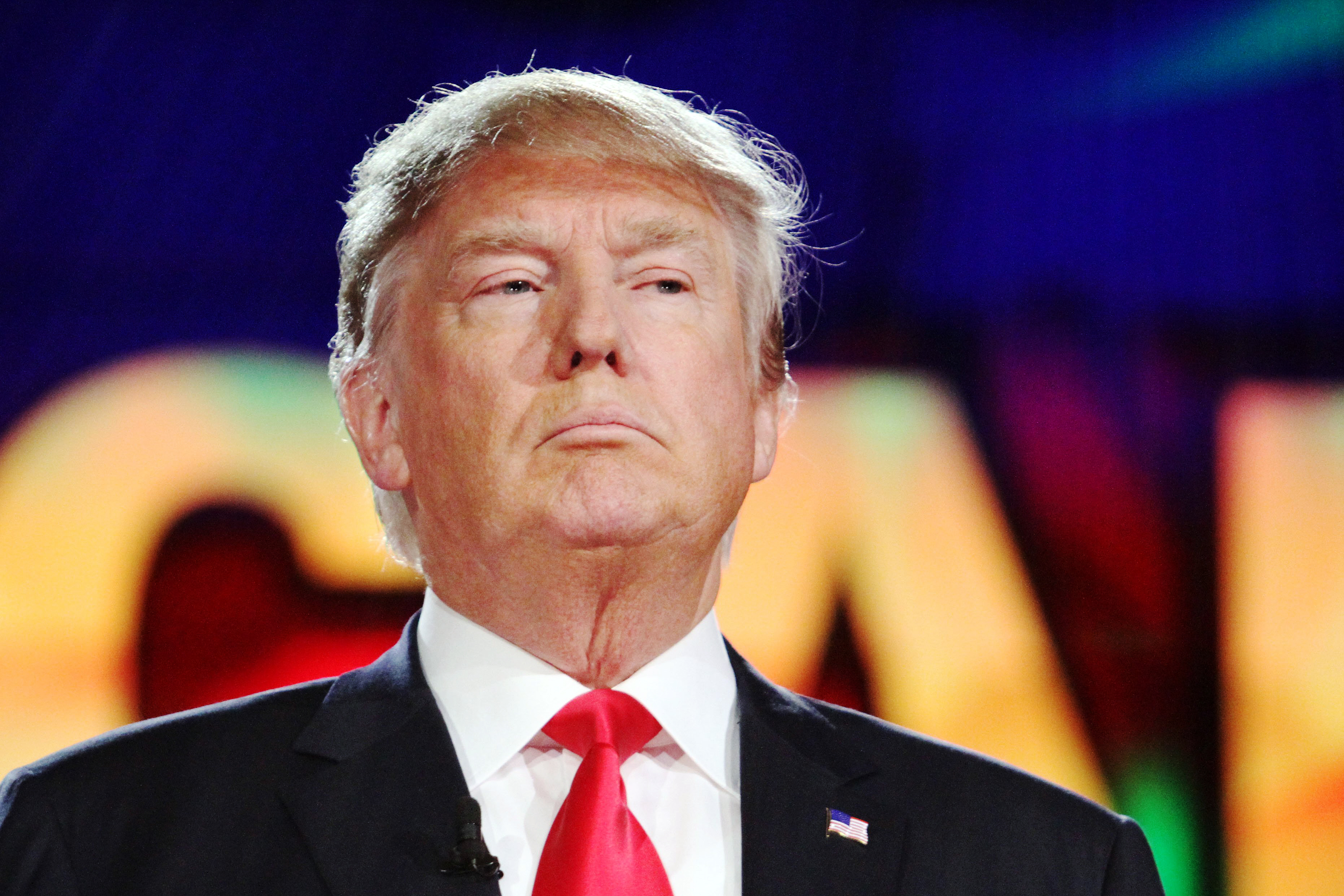 Donald Trump at the Republican presidential debate in Las Vegas on Dec. 15, 2015.
