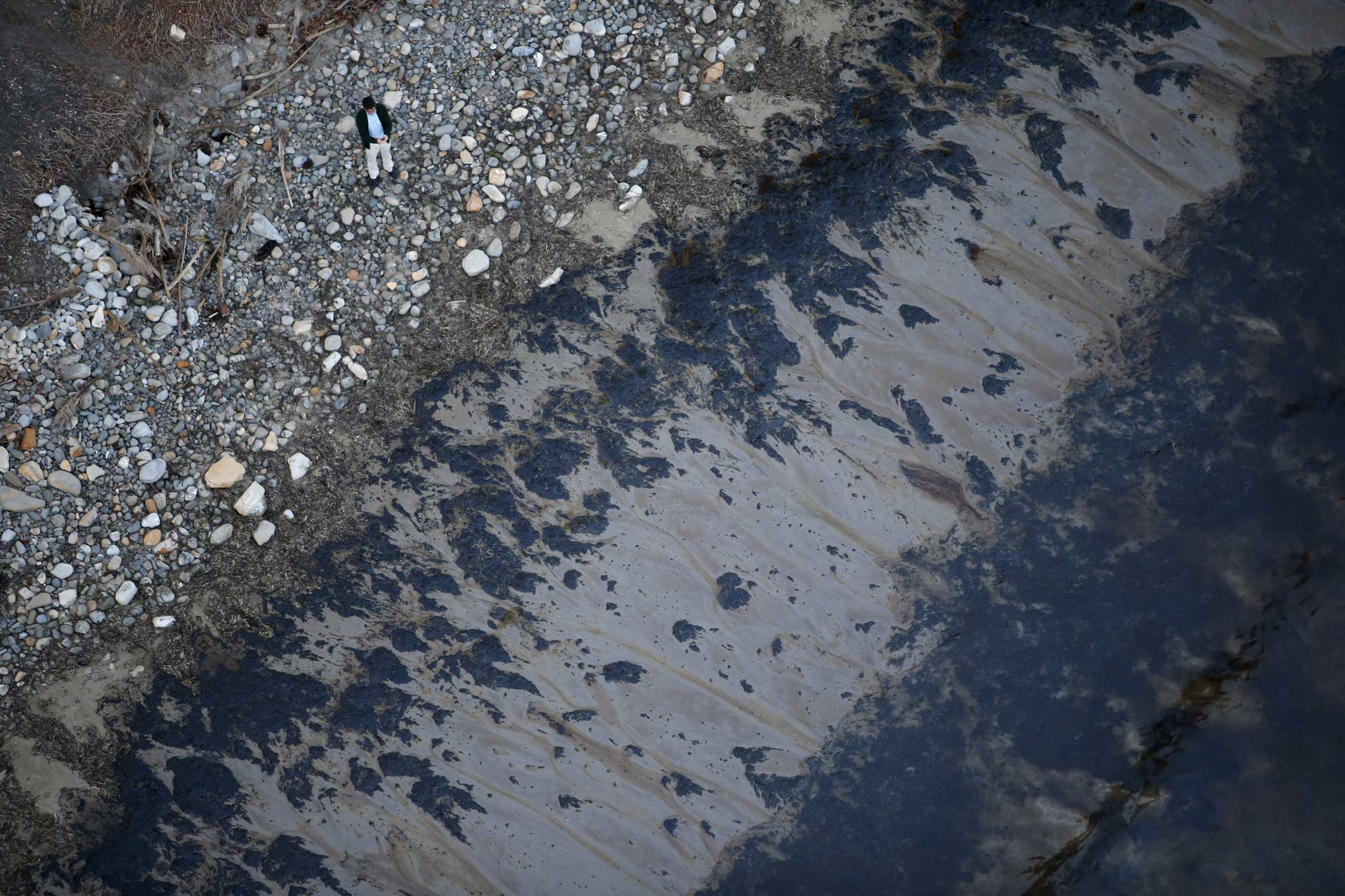California Oil Spill Refugio State Beach Goleta