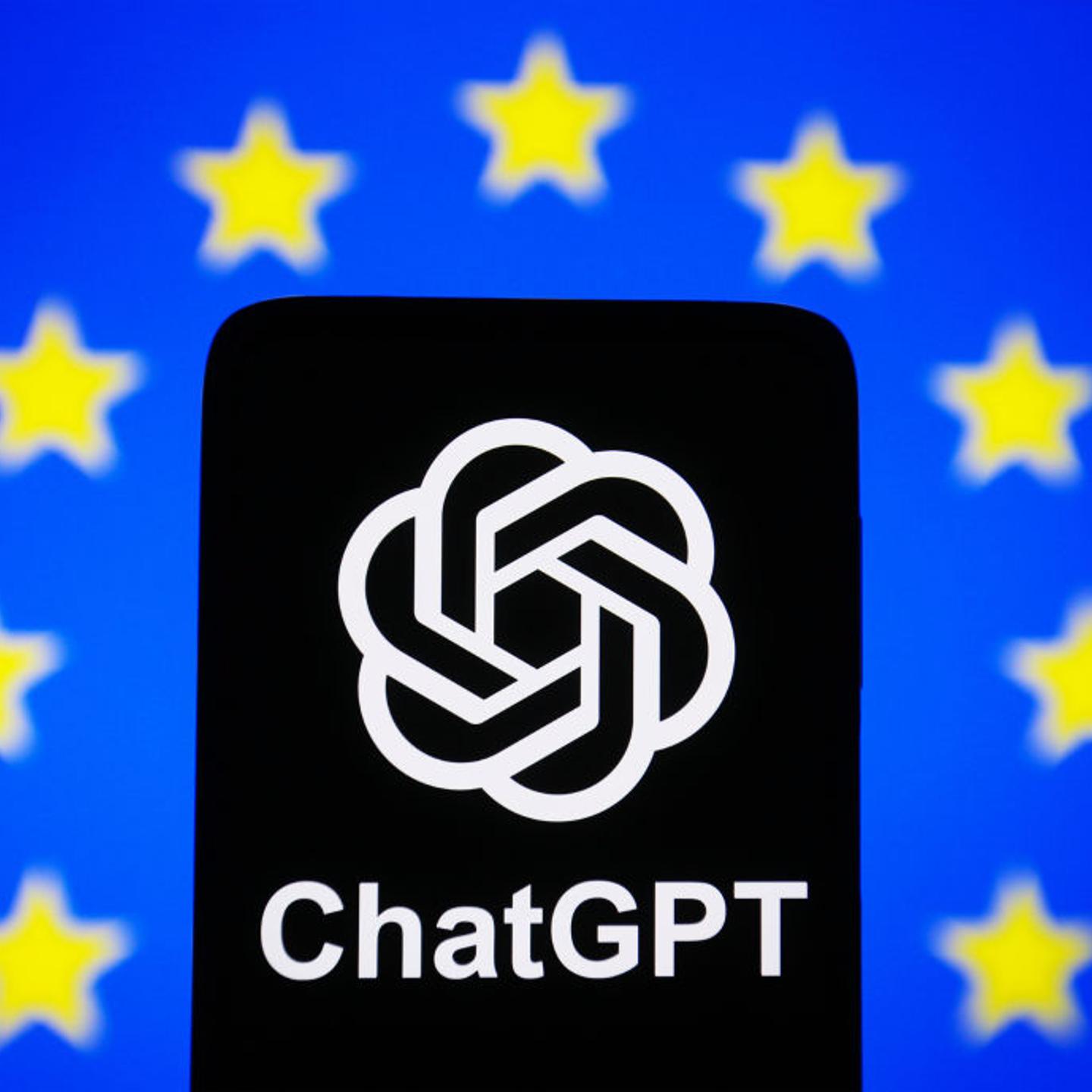 In this photo illustration, ChatGPT logo is seen on a