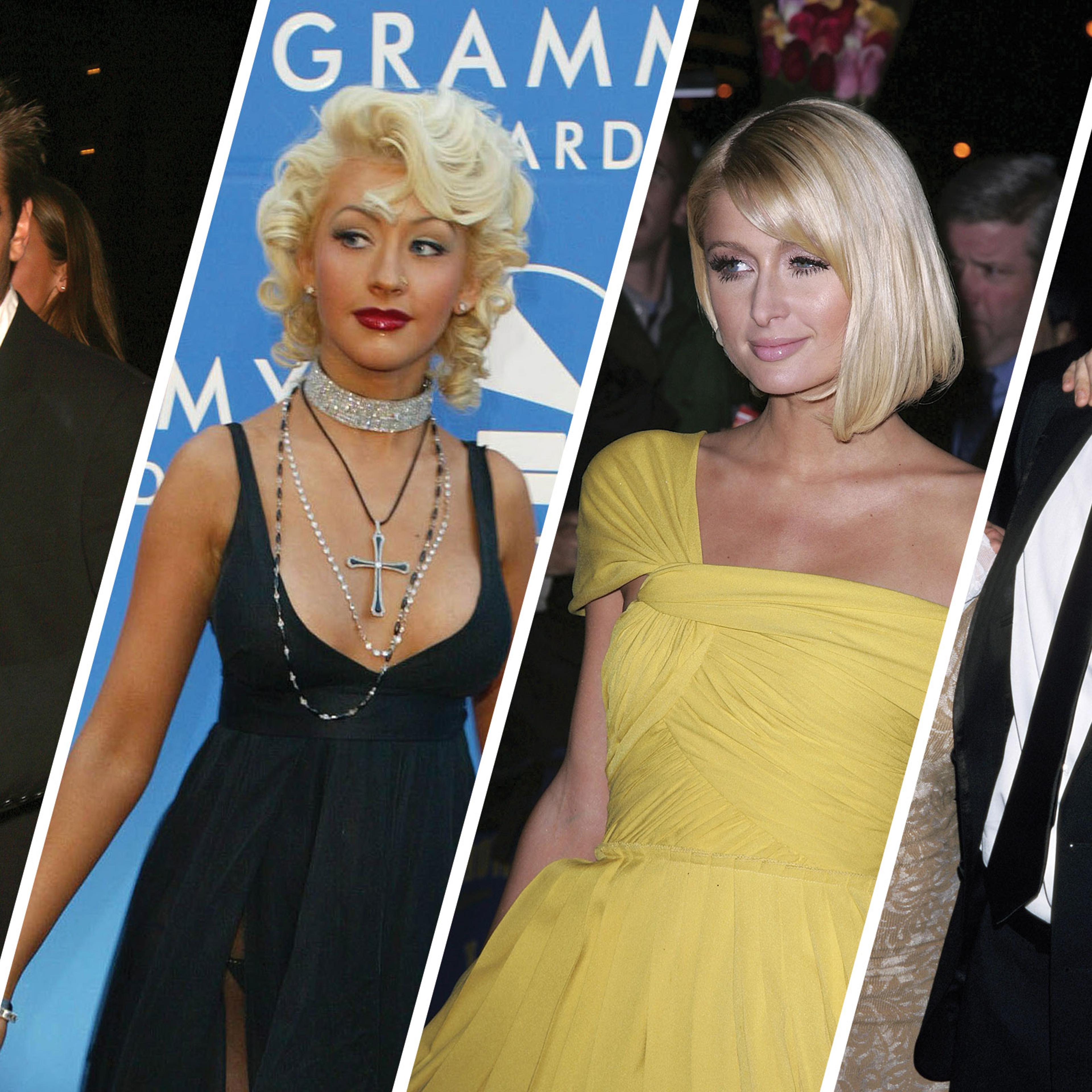 Colin Farrell, Christina Aguilera, Paris Hiton, and Justin Timberlake
