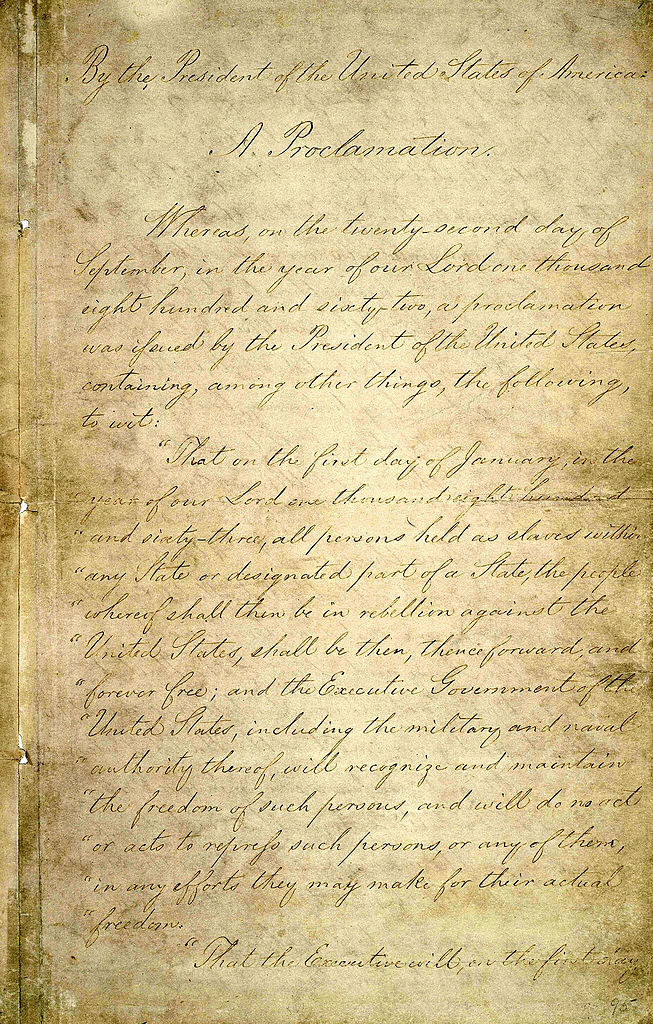 Emancipation proclamation
