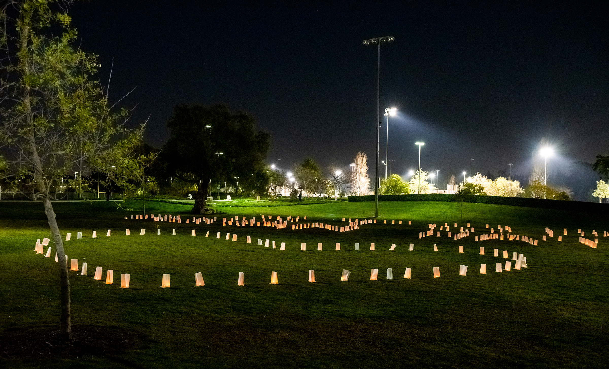 A March 4 candlelit memorial in Fountain Valley, Calif., pays tribute to victims of anti-Asian hate crimes amid the pandemic