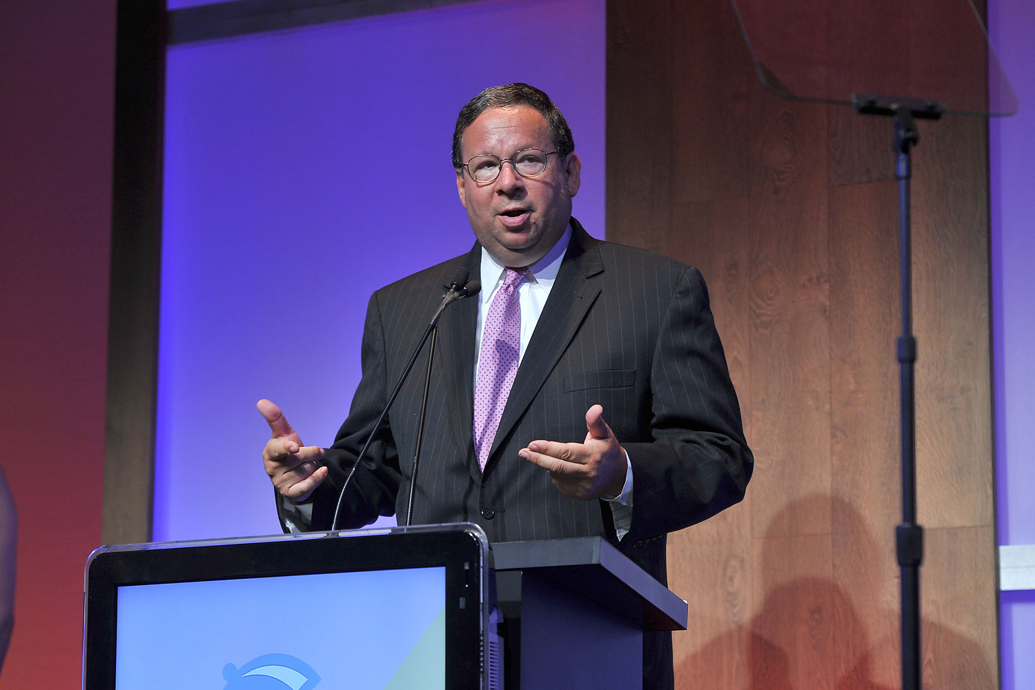 David Cohen, Executive Vice President, Comcast Corporation, speaks during the 2013 Women in Cable Telecommunications Signature Luncheon at Walter E. Washington Convention Center on June 10, 2013 in Washington, DC.