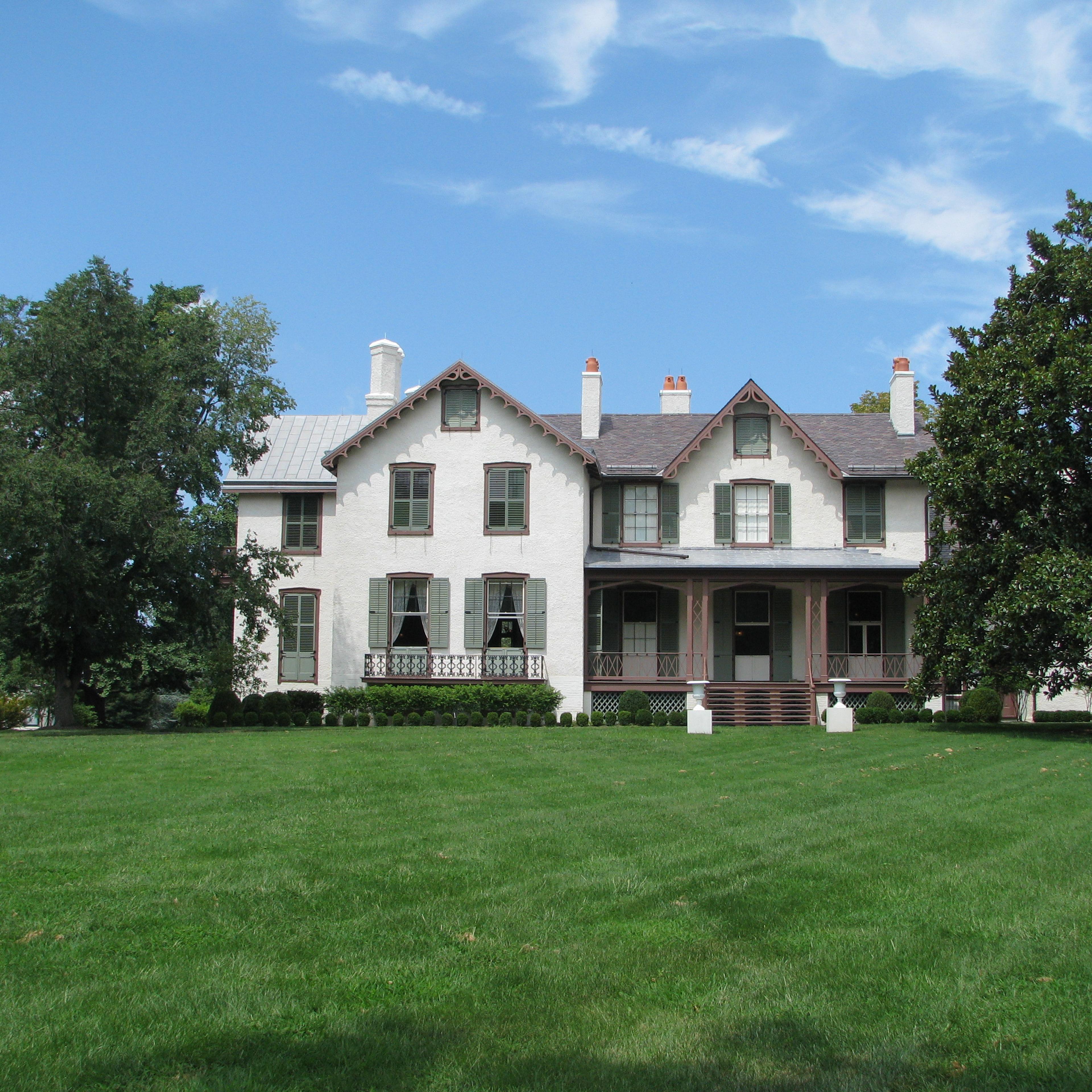The south lawn of Lincoln's Cottage.