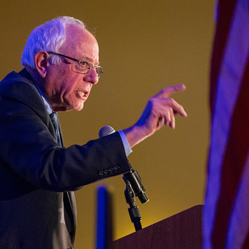 Democratic presidential hopeful Sen. Bernie Sanders (I-VT) speaks at the "First in the South" Dinner on January 16, 2016 in Charleston, South Carolina. Sanders is in town campaigning before tomorrow night's democratic presidential debate.
