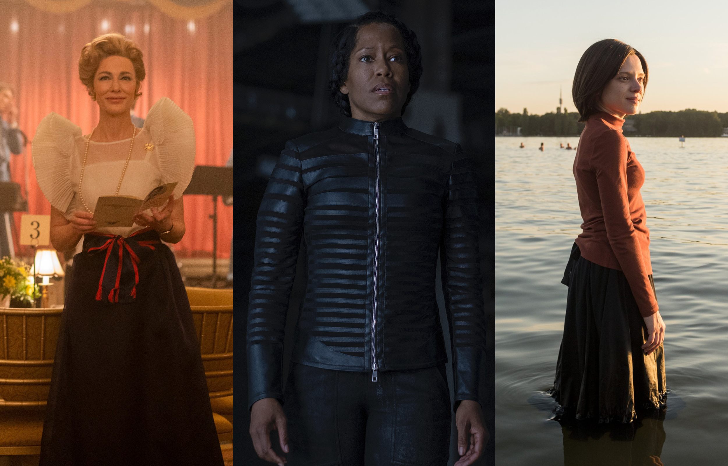 Cate Blanchett in Mrs. America, Regina King in Watchmen, and Shira Haas in Unorthodox