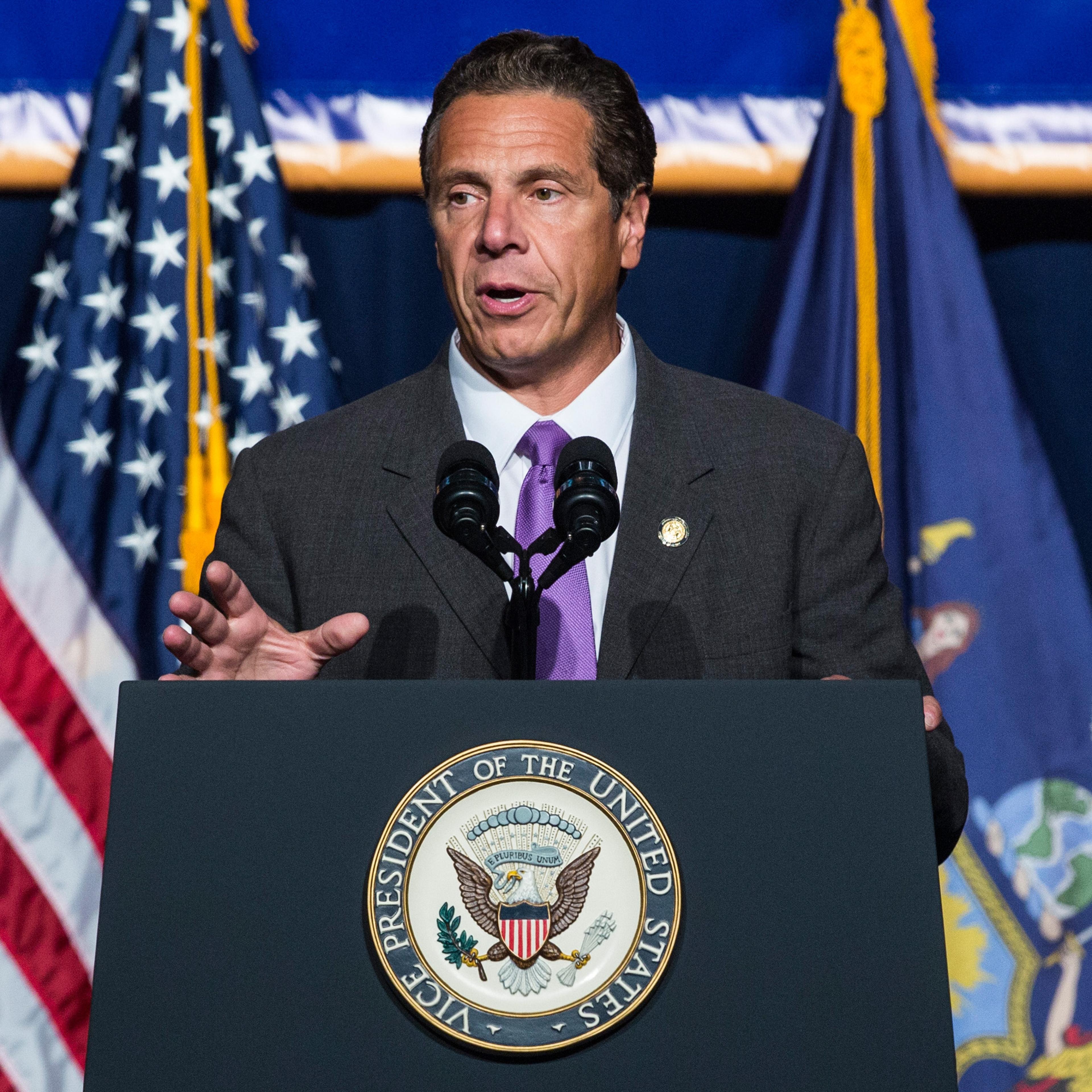 Joe Biden And NY Governor Andrew Cuomo Discuss Economy In New York City