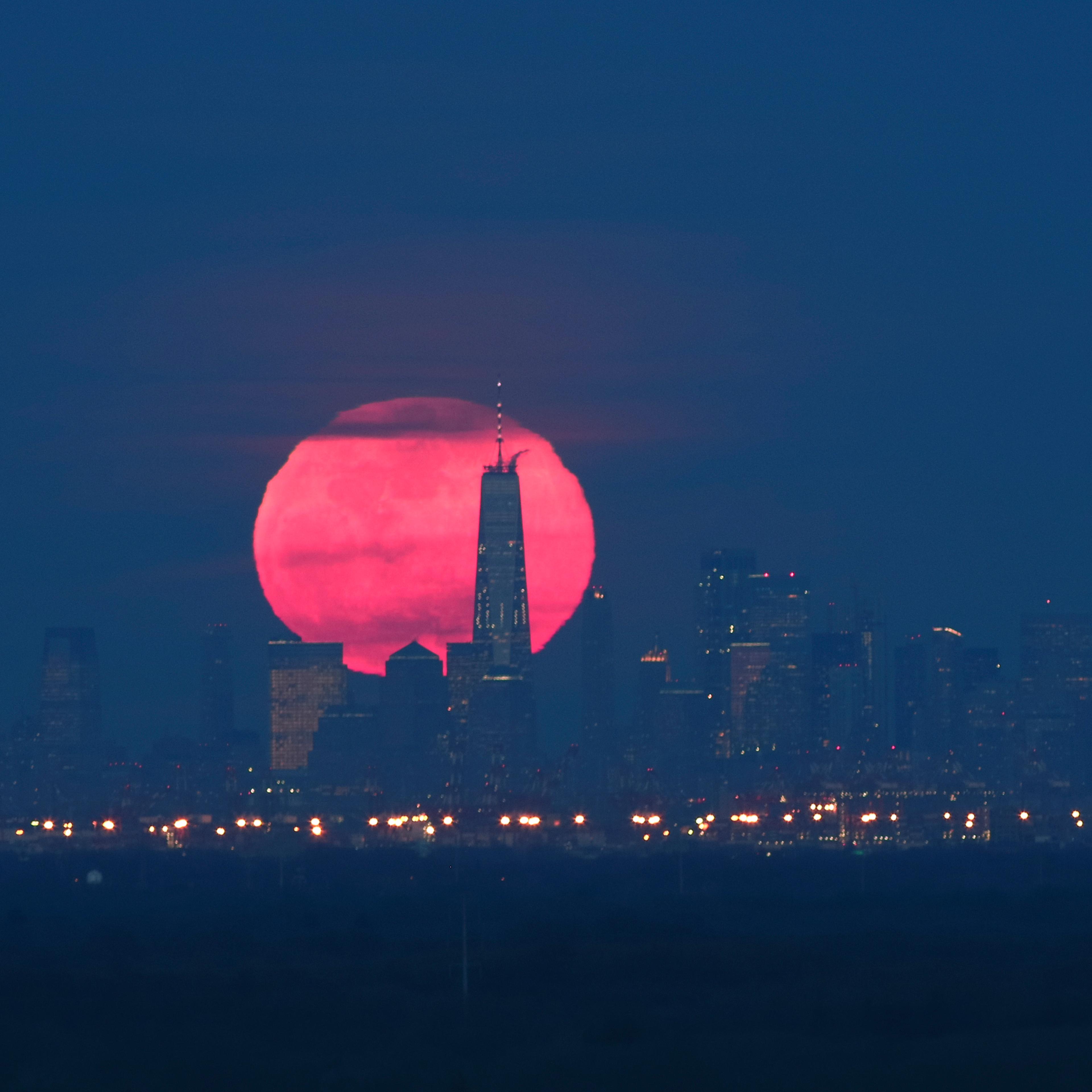 Brightest Super Moon Of The Year Lights Up New York City