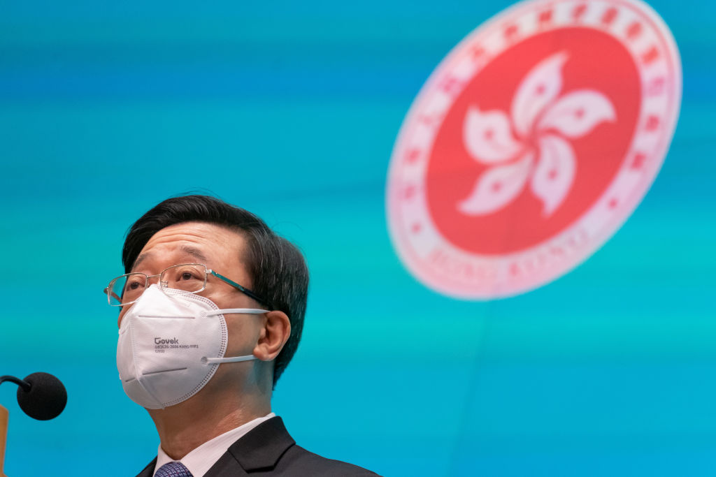 Chief Executive-elect John Lee and Outgoing CE Carrie Lam Speak
