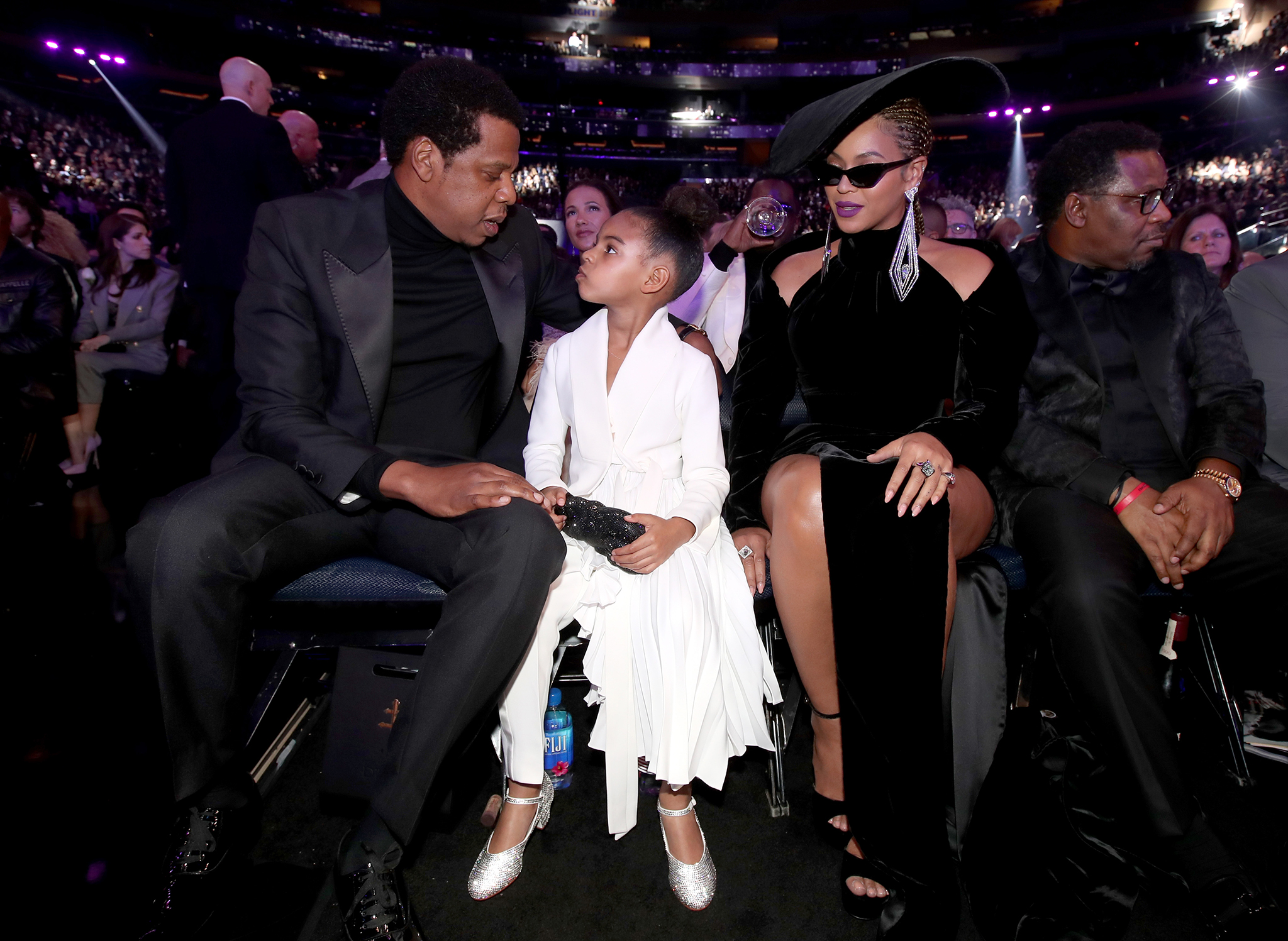 Jay-Z, Blue Ivy and Beyonce at the 2018 Grammys