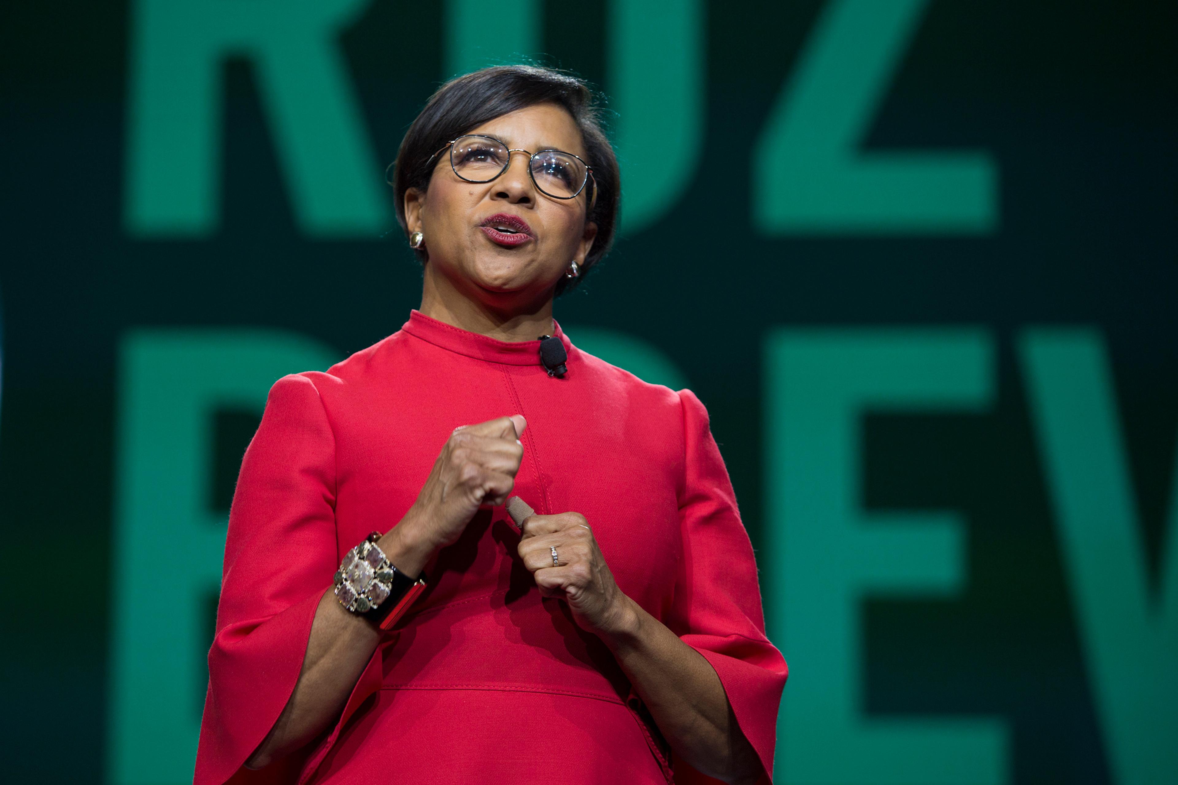 Rosalind Brewer, CEO of Walgreens, speaks in Seattle, Washington on Mar. 20, 2019.