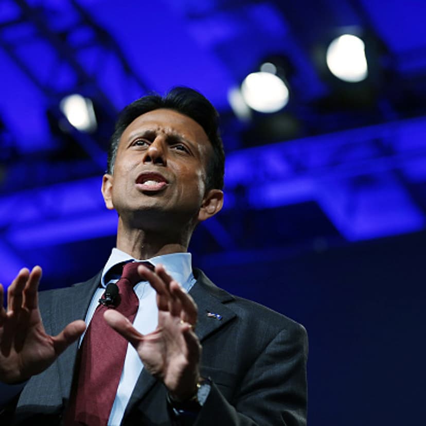Louisiana Governor Bobby Jindal and possible Republican presidential candidate speaks during the Rick Scott's Economic Growth Summit held at the Disney's Yacht and Beach Club Convention Center on June 2, 2015 in Orlando, Florida.