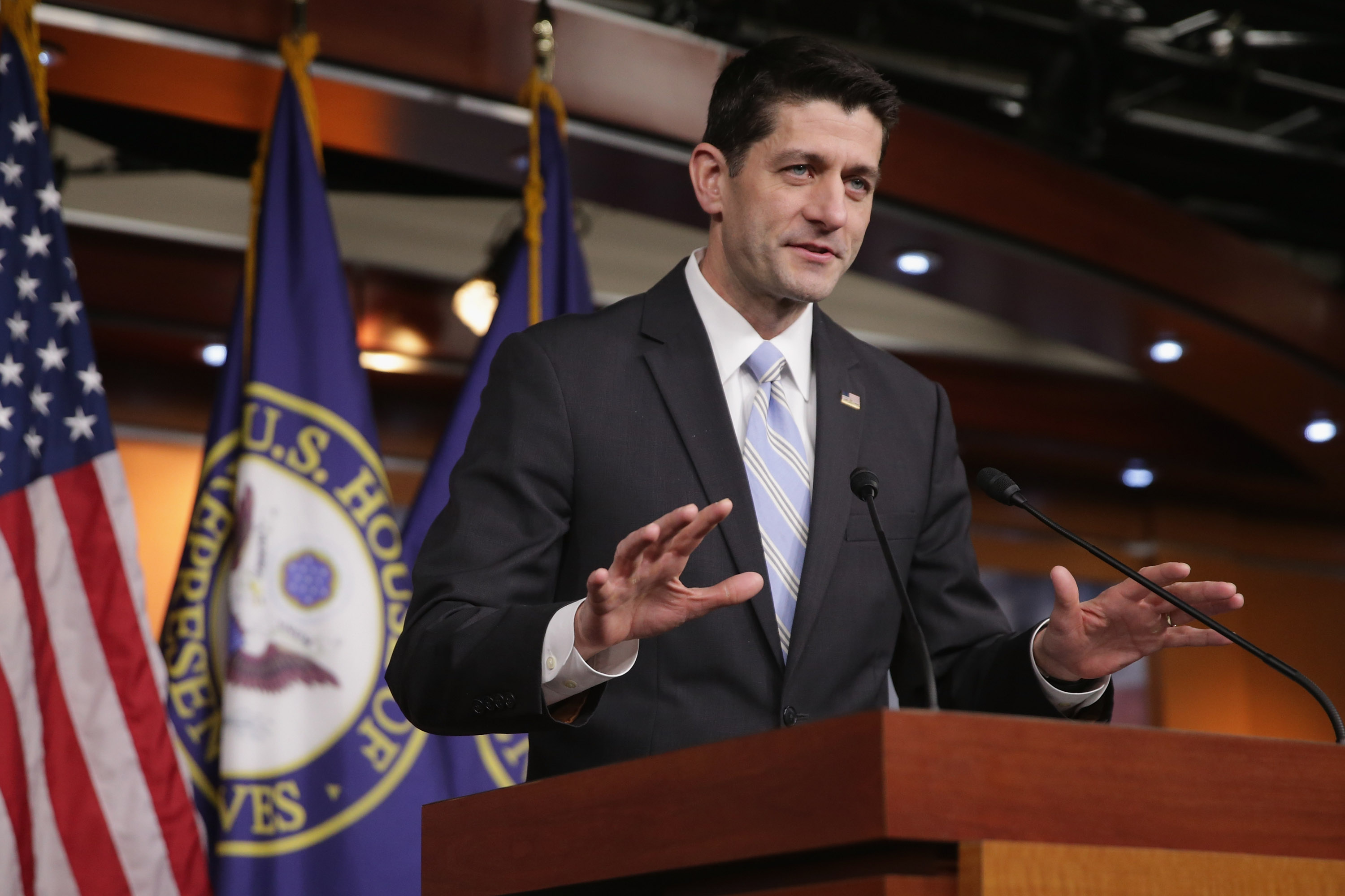 Paul Ryan Holds Weekly Media Briefing At Capitol