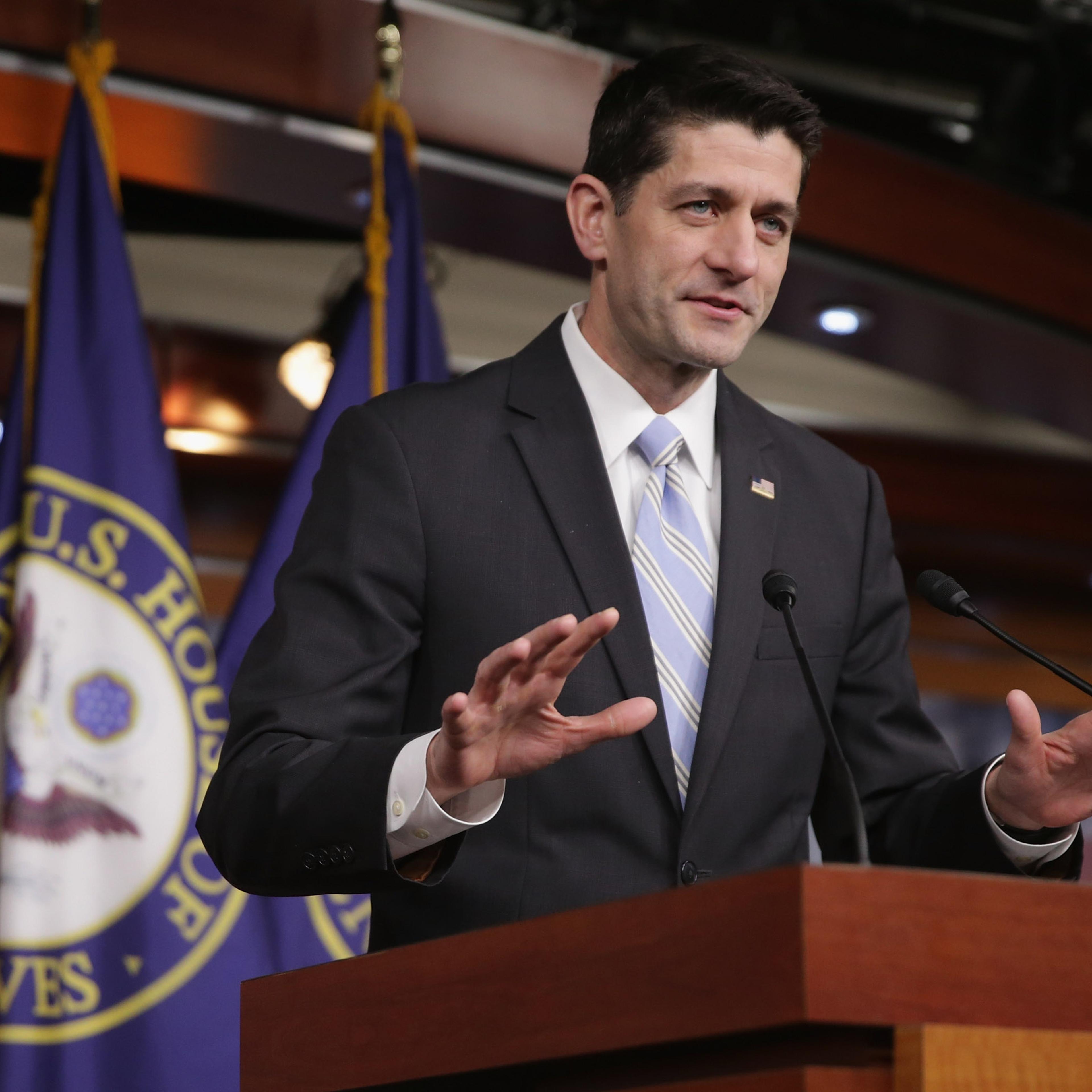 Paul Ryan Holds Weekly Media Briefing At Capitol