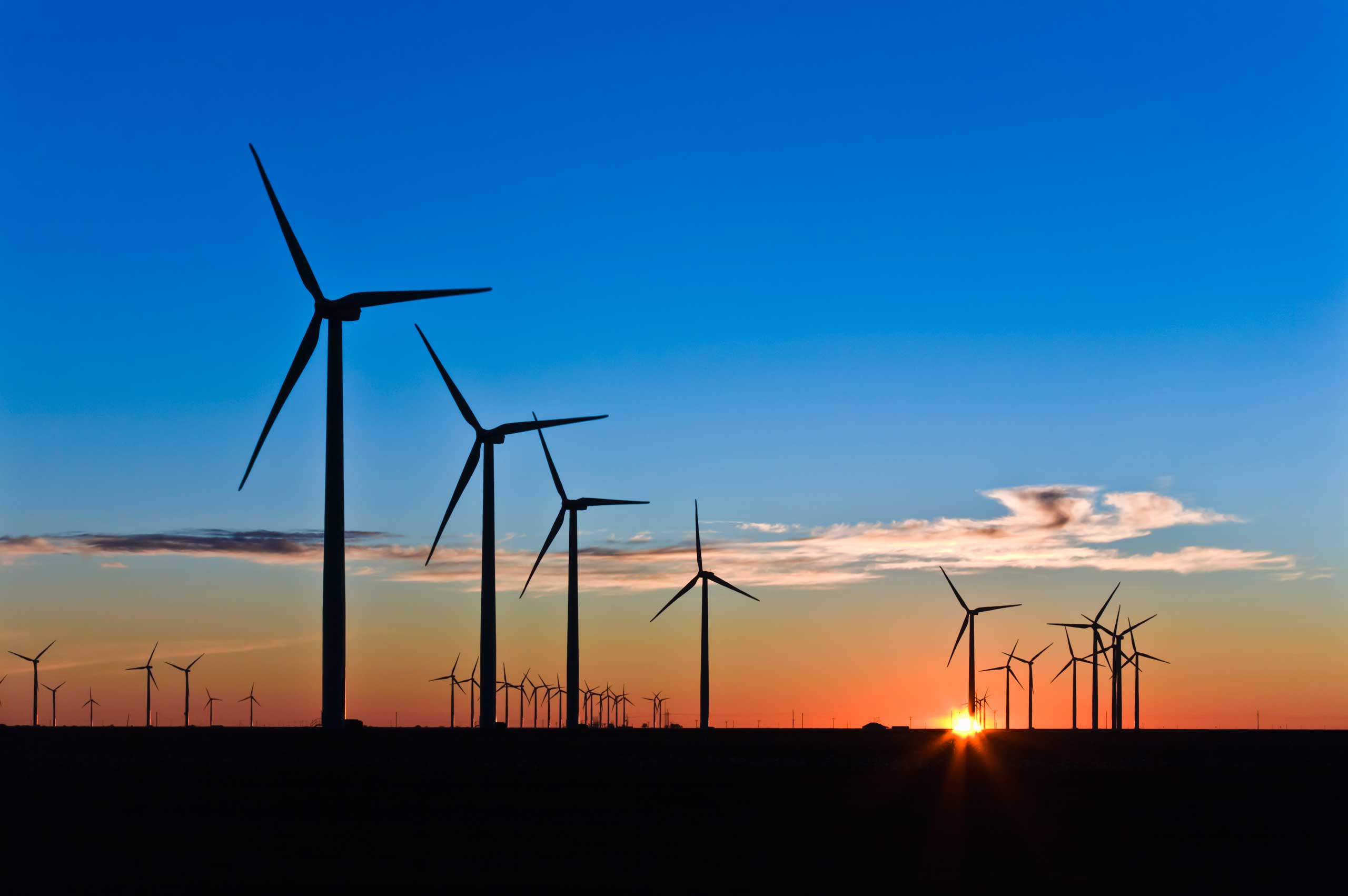 Wind Turbines at Sunrise