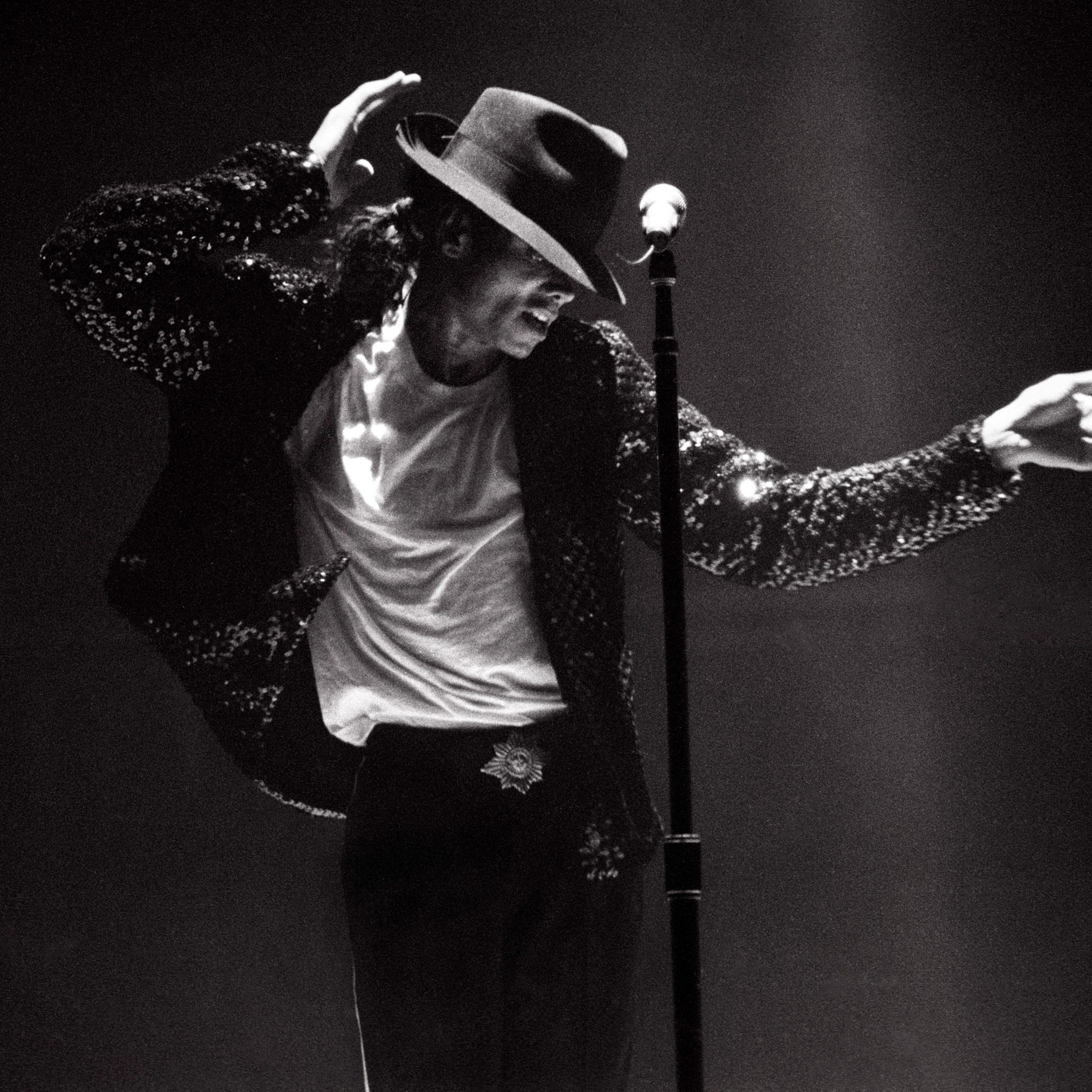 Michael Jackson performs in concert circa 1995.