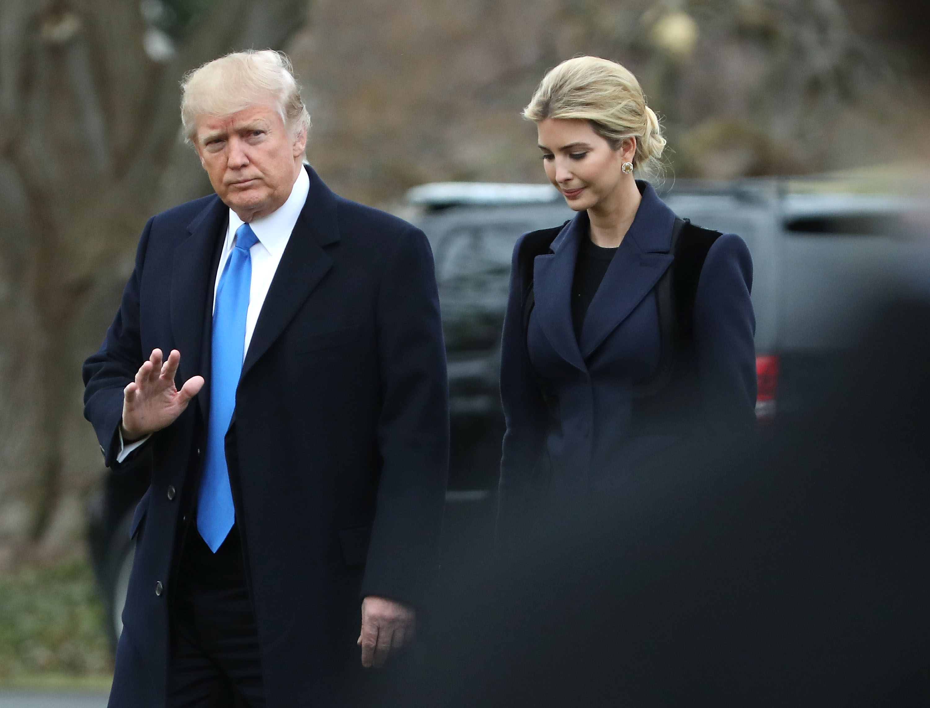 President Trump Departs White House To Honor NAVY Seal Killed in Yemen Raid