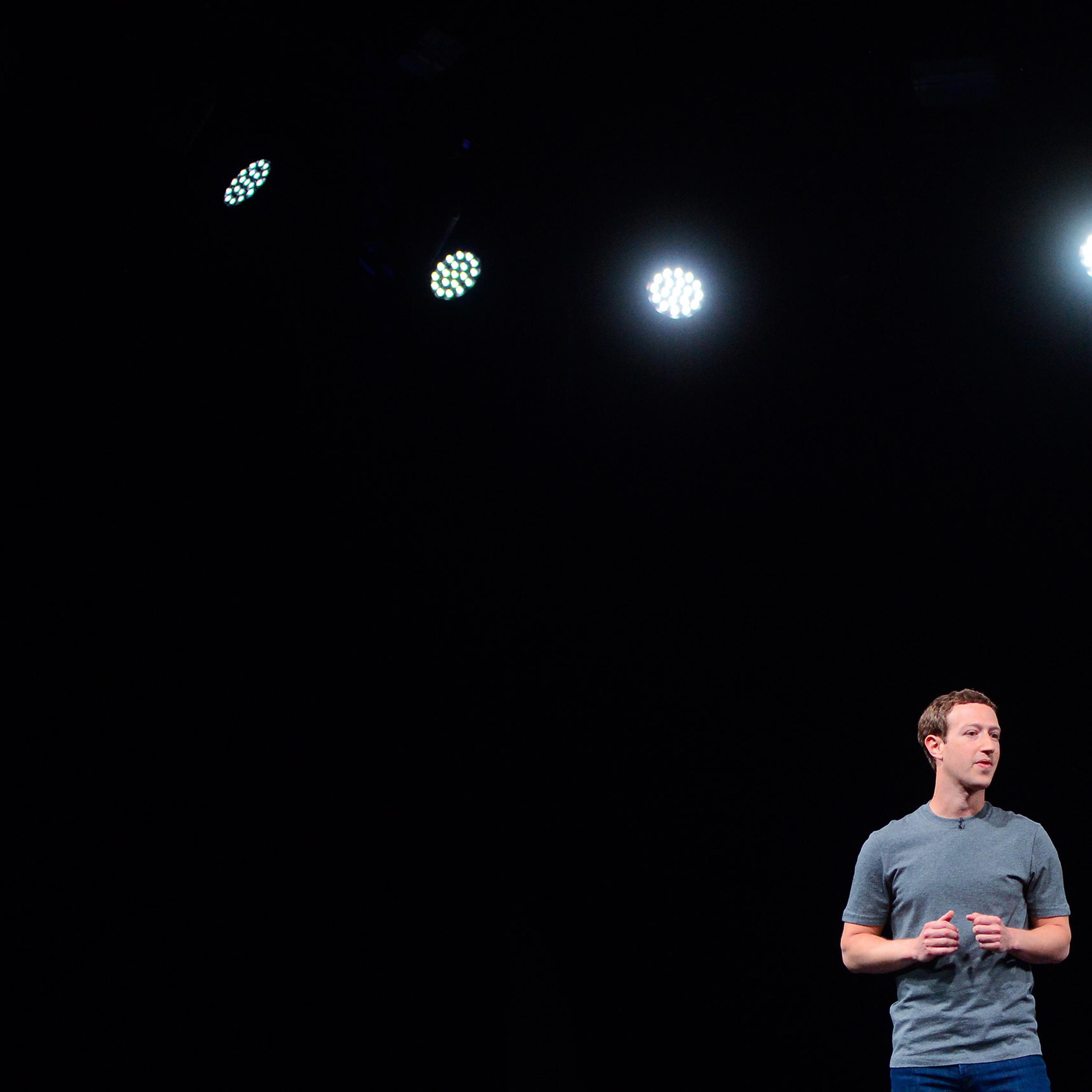 BARCELONA, SPAIN - FEBRUARY 21: Founder and CEO of Facebook Mark Zuckerber gives his speach during the presentation of the new Samsung Galaxy S7 and Samsung Galaxy S7 edge on February 21, 2016 in Barcelona, Spain. The annual Mobile World Congress will st
