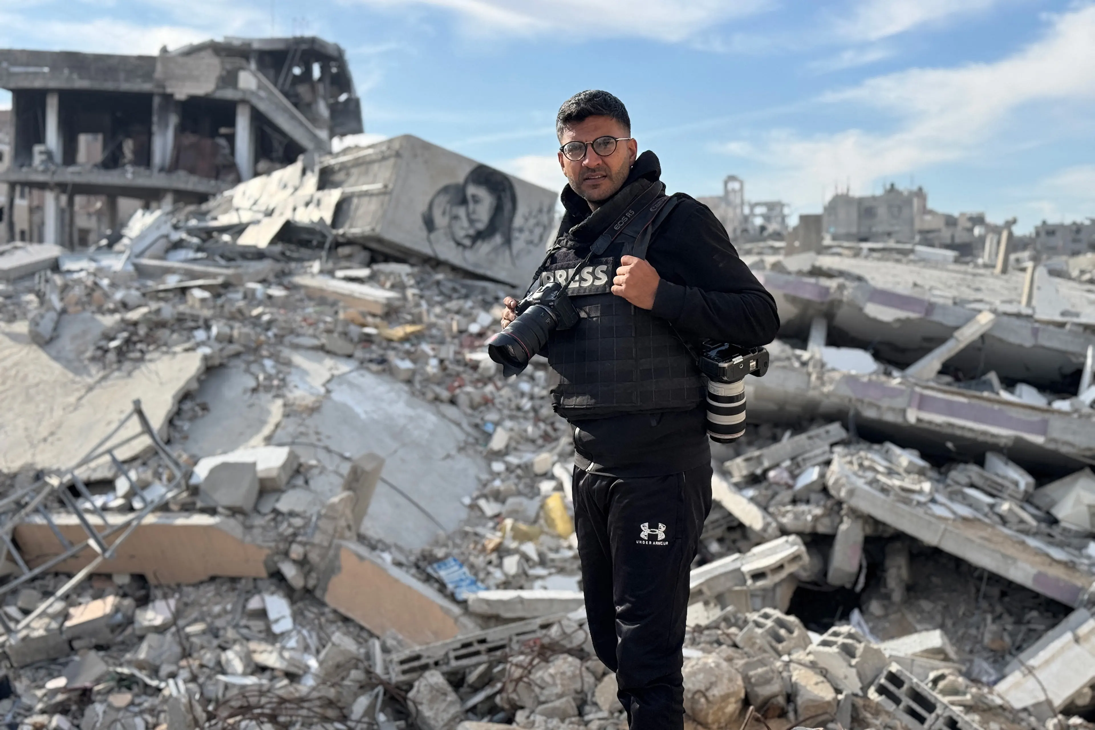 AFP journalist Bashar Taleb in the Gaza Strip on Dec. 10, 2024.
