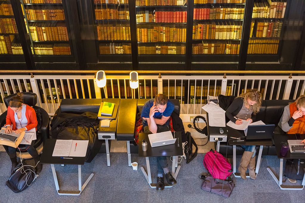 Interior of the British Library in London
