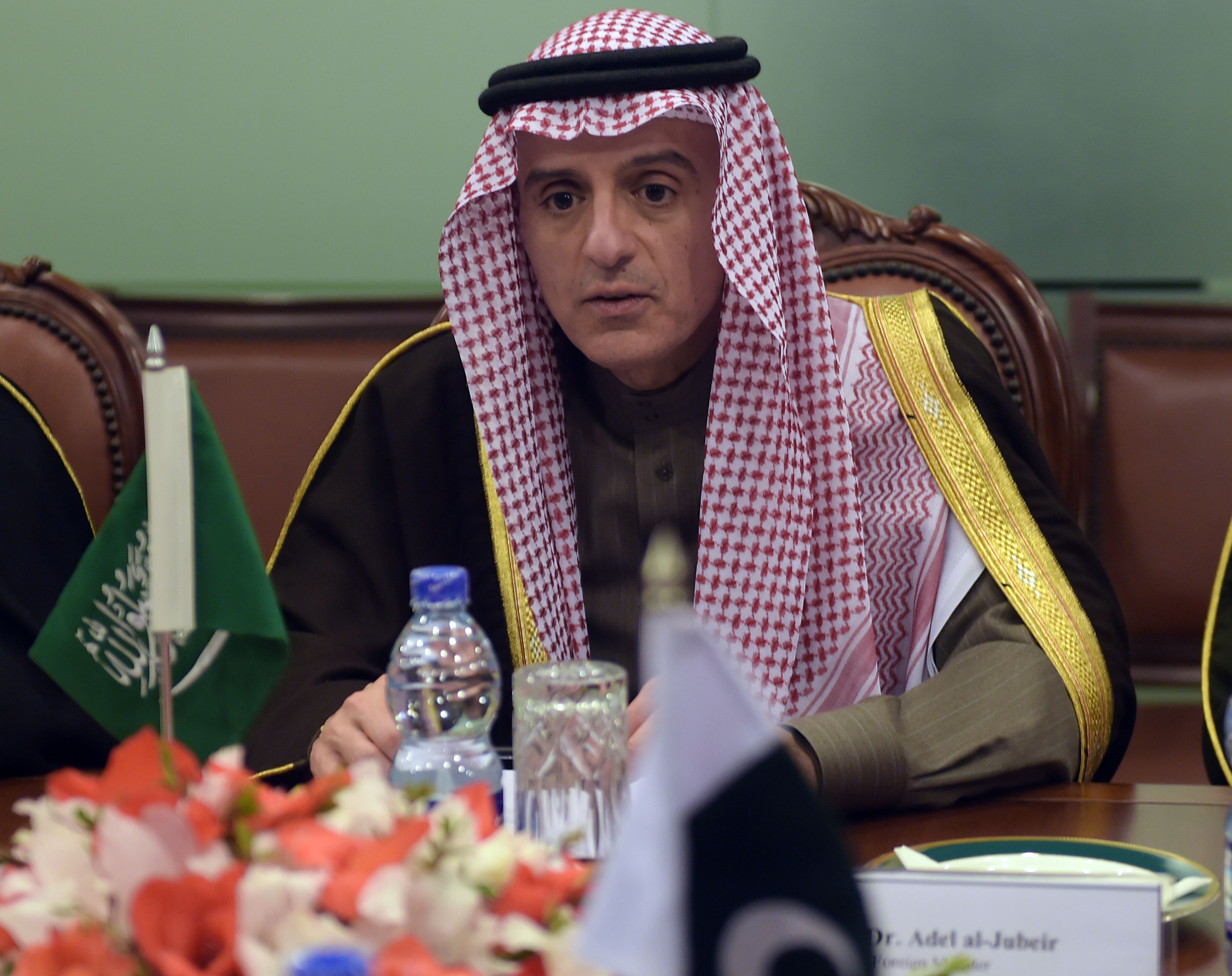 Saudi Minister of Foreign Affairs Adel al-Jubeir at a meeting at the Foreign Ministry in Islamabad, Pakistan on Jan. 7, 2016.