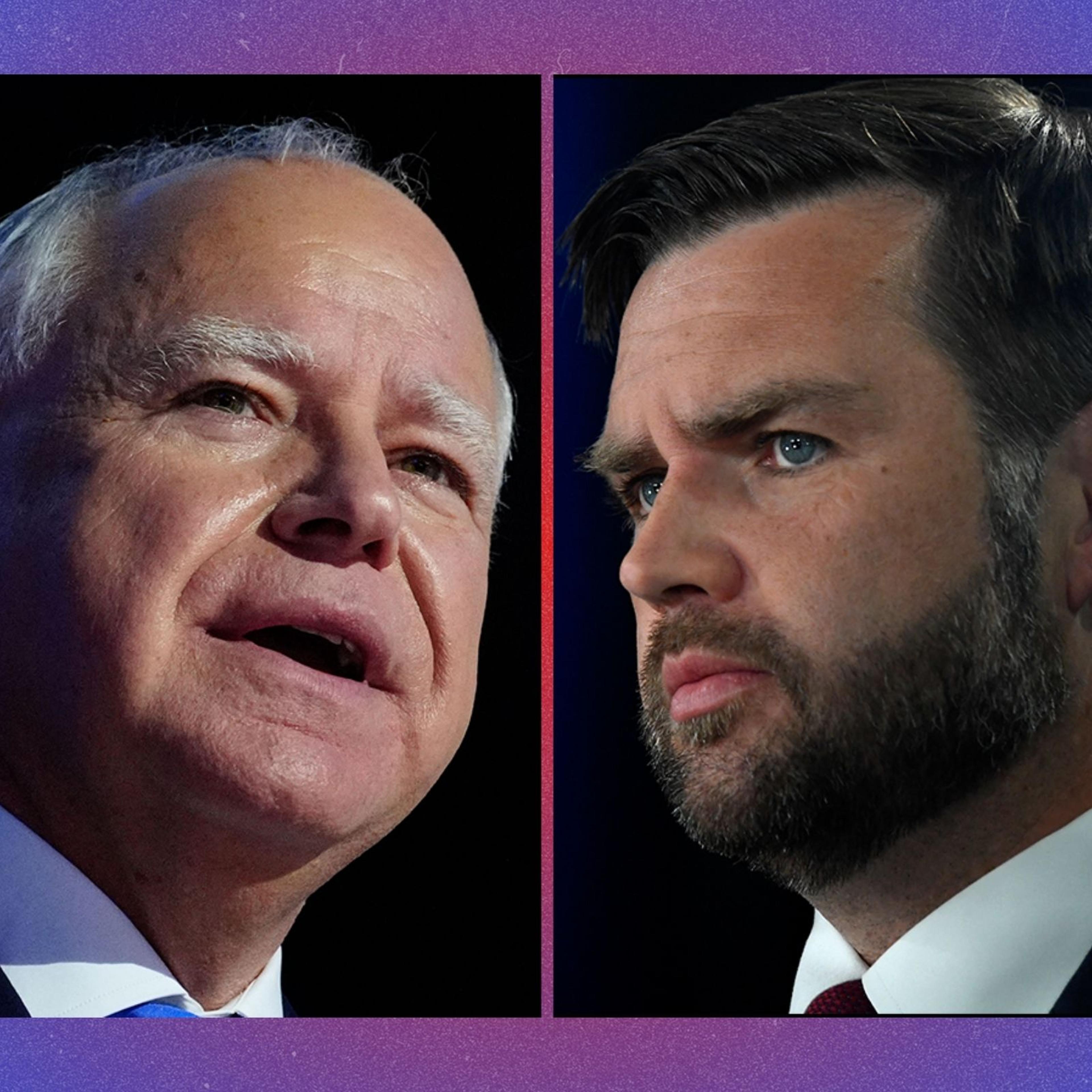 Minnesota Governor and Democratic vice presidential candidate Gov. Tim Walz; Senator from Ohio and Republican vice presidential candidate J.D. Vance