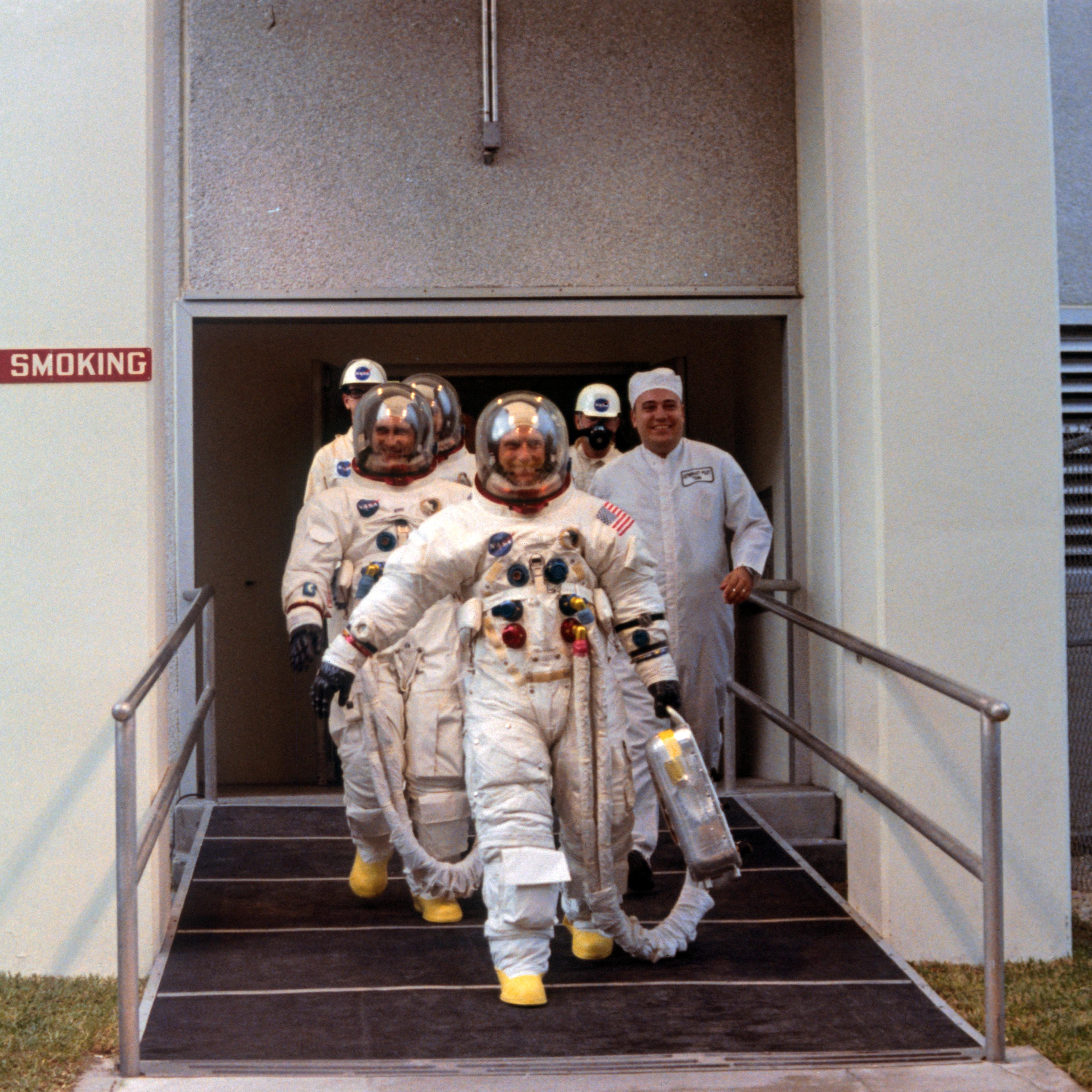 Astronauts Heading For the Launch Complex