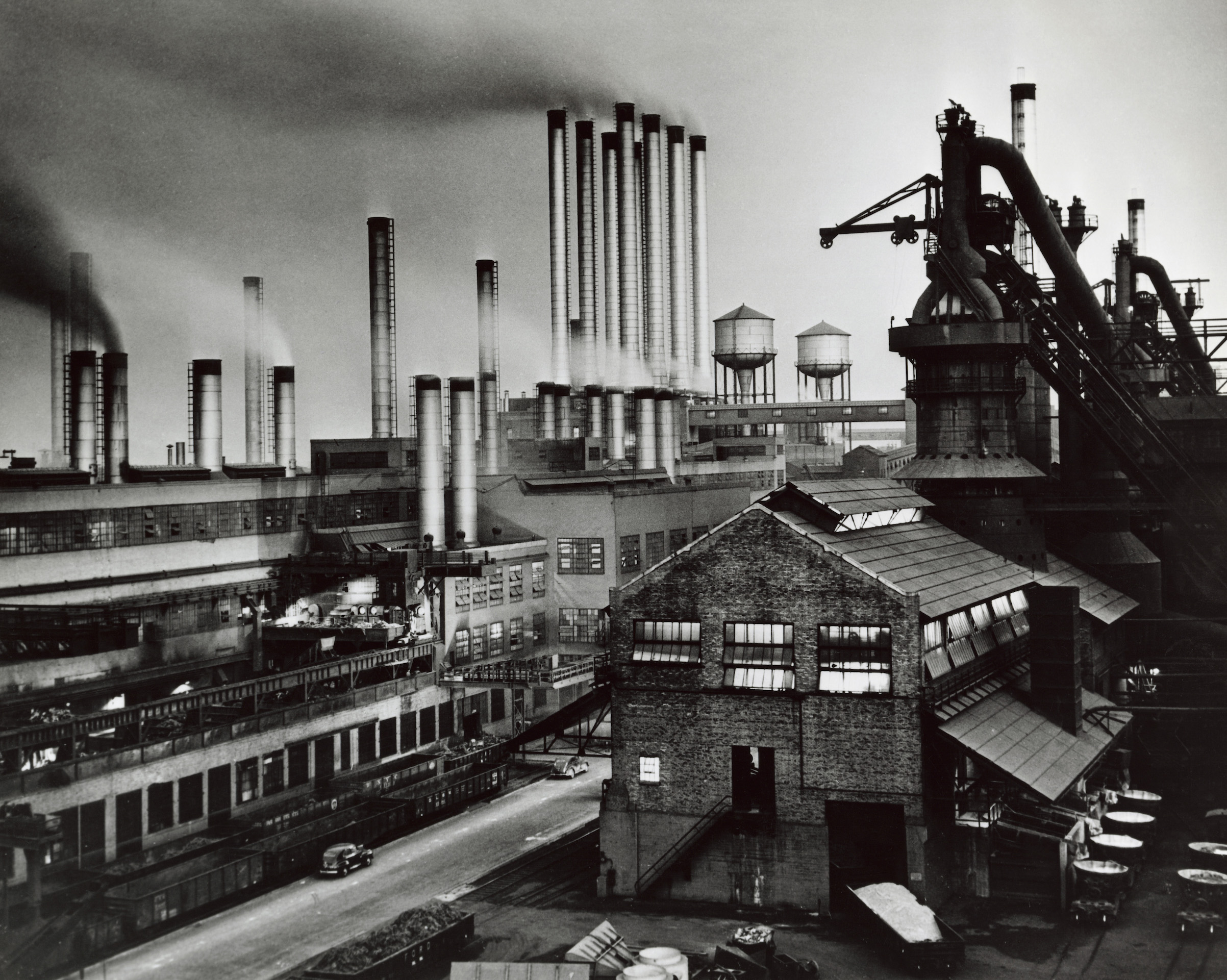 High angle view of a factory, River Rouge Plant, Ford Motor Company, Dearborn, Michigan, USA