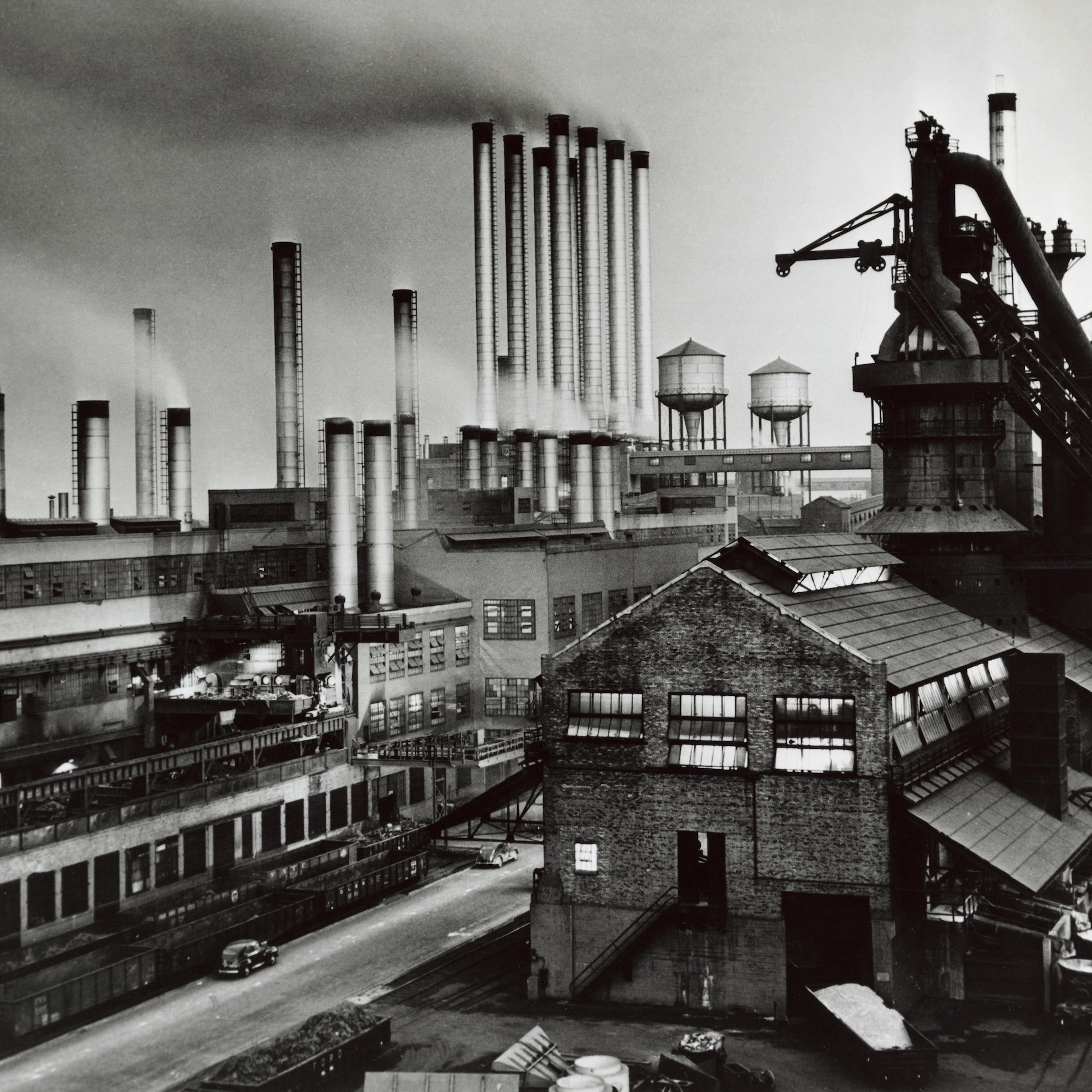 High angle view of a factory, River Rouge Plant, Ford Motor Company, Dearborn, Michigan, USA