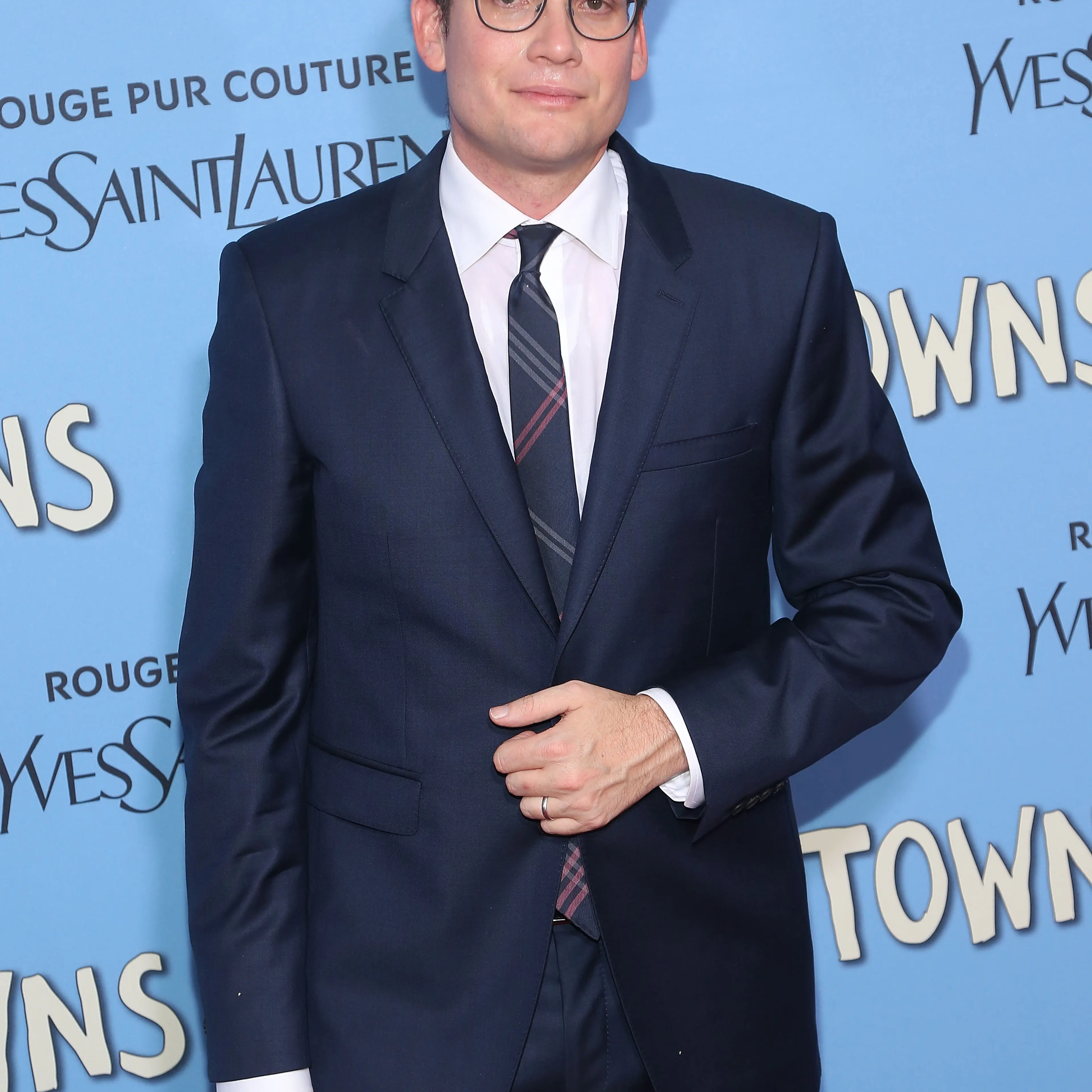 John Green attends the New York City premiere of "Paper Towns" on July 21, 2015.