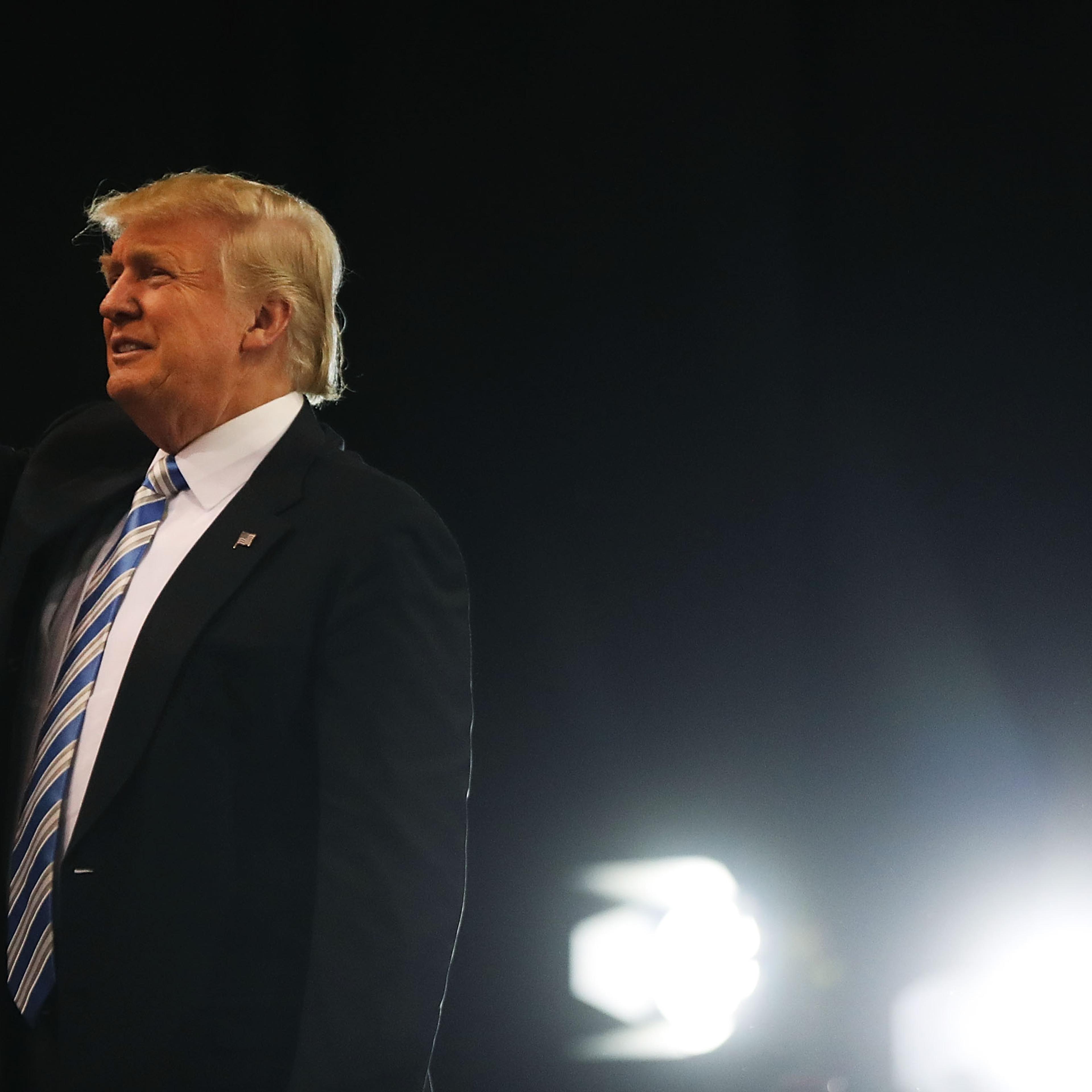 Republican Presidential candidate Donald Trump speaks at a rally in Cleveland, Ohio, on Oct. 22, 2016.