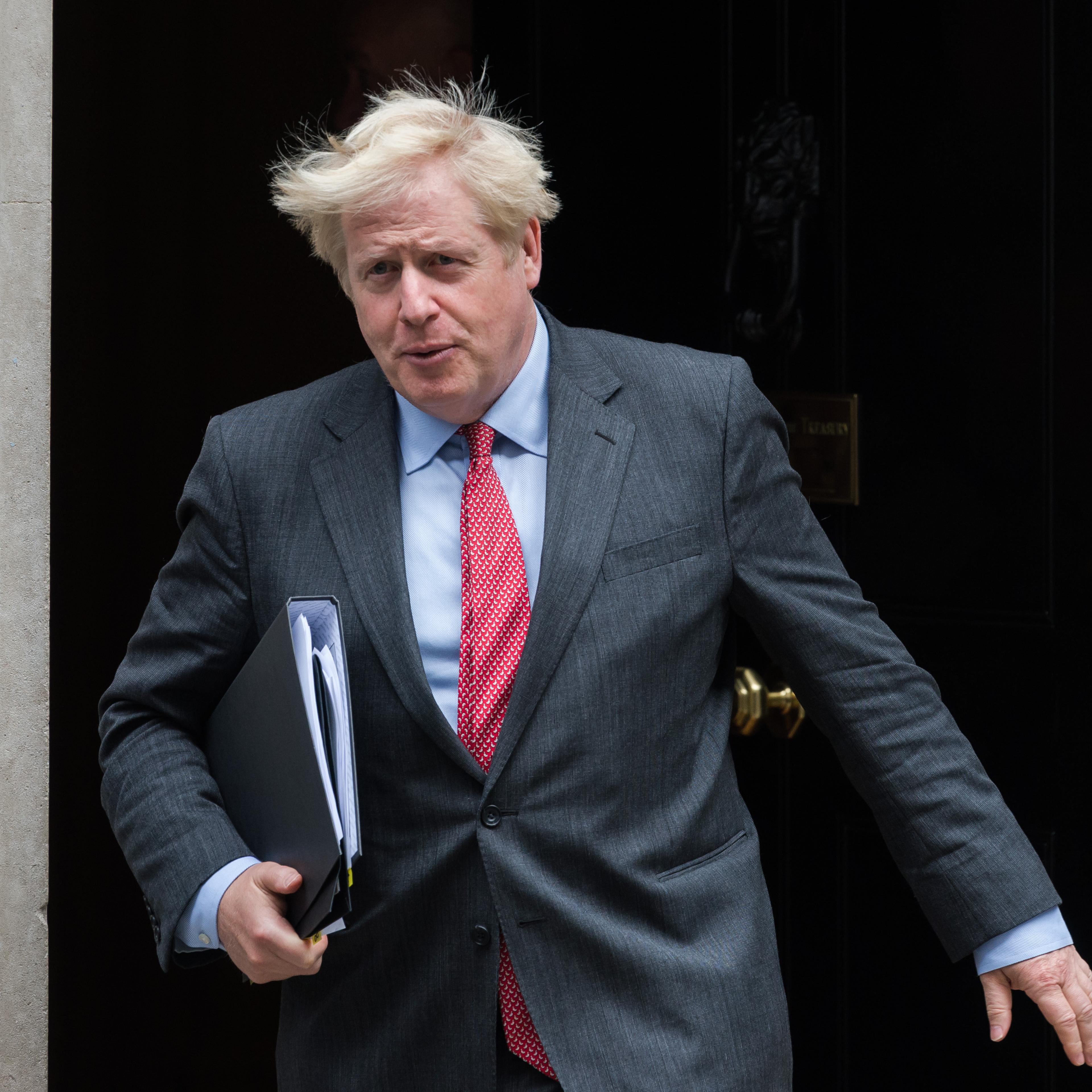 Boris Johnson Departs For Parliament To Announce New Coronavirus Restrictions