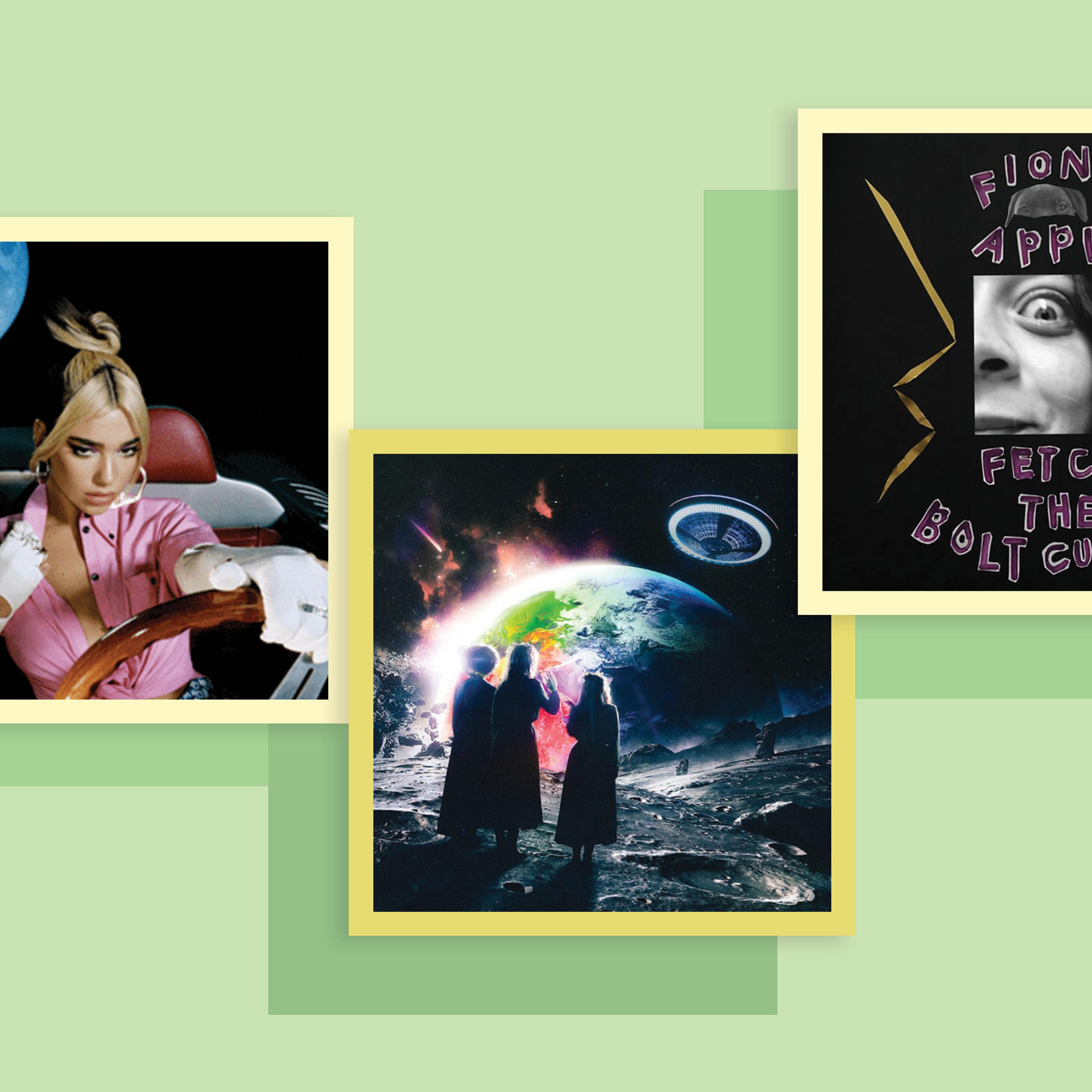 Dua Lipa, <em>Future Nostalgia</em>; Lil Uzi Vert, <em>Eternal Atake</em>; Fiona Apple, <em>Fetch the Bolt Cutters</em>