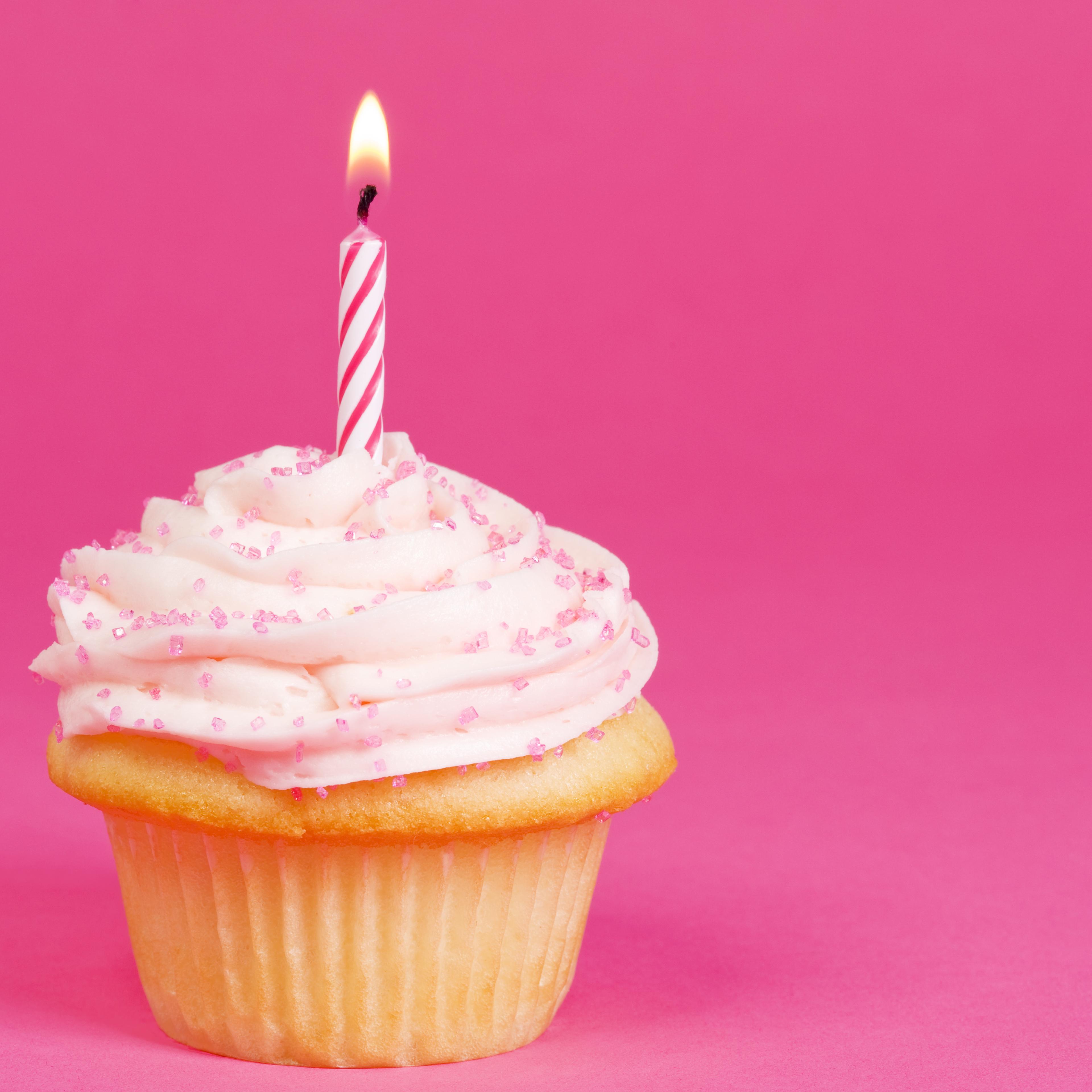 Cupcake on Pink background