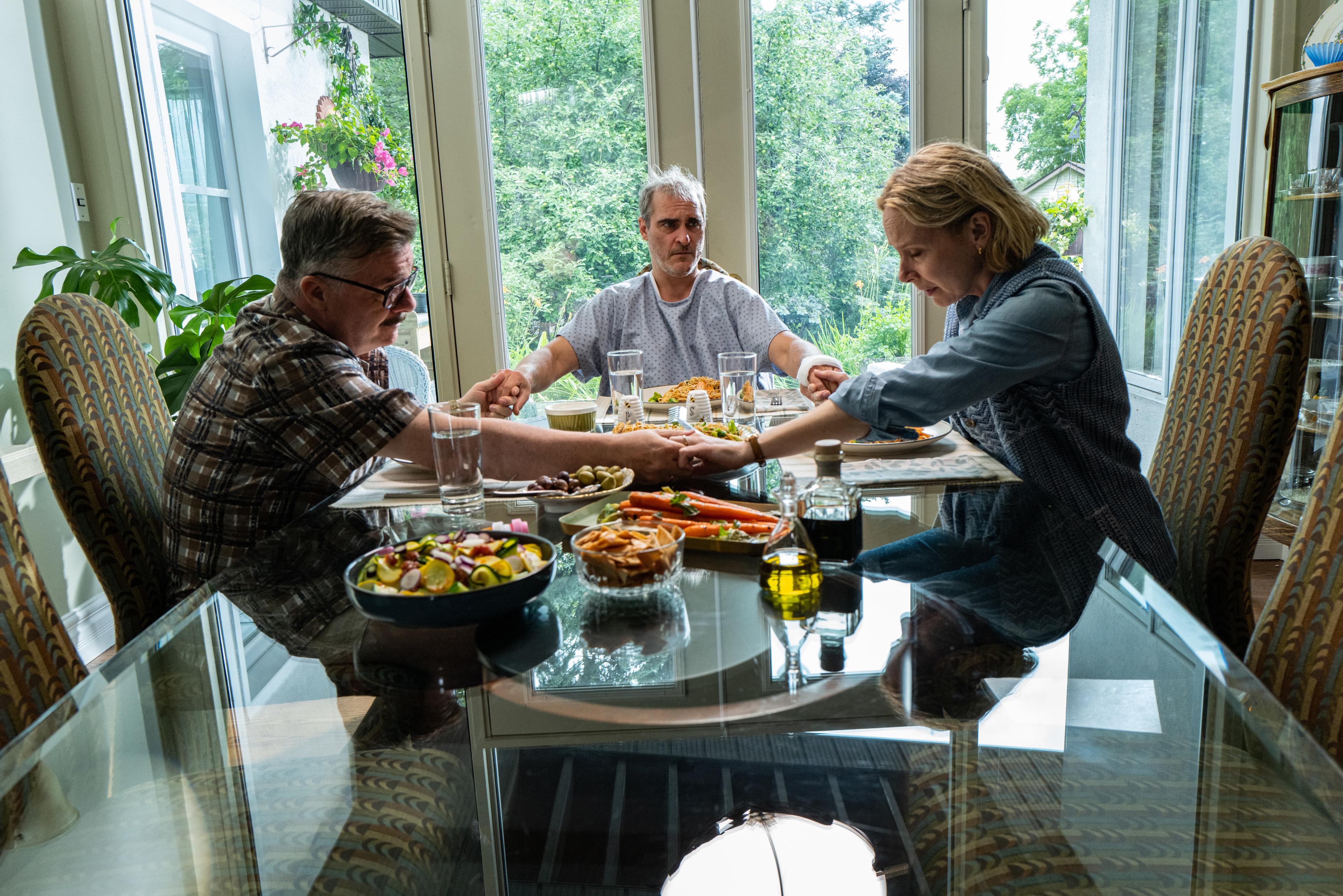 Nathan Lane, Joaquin Phoenix, and Amy Ryan in Ari Aster's 'Beau Is Afraid'