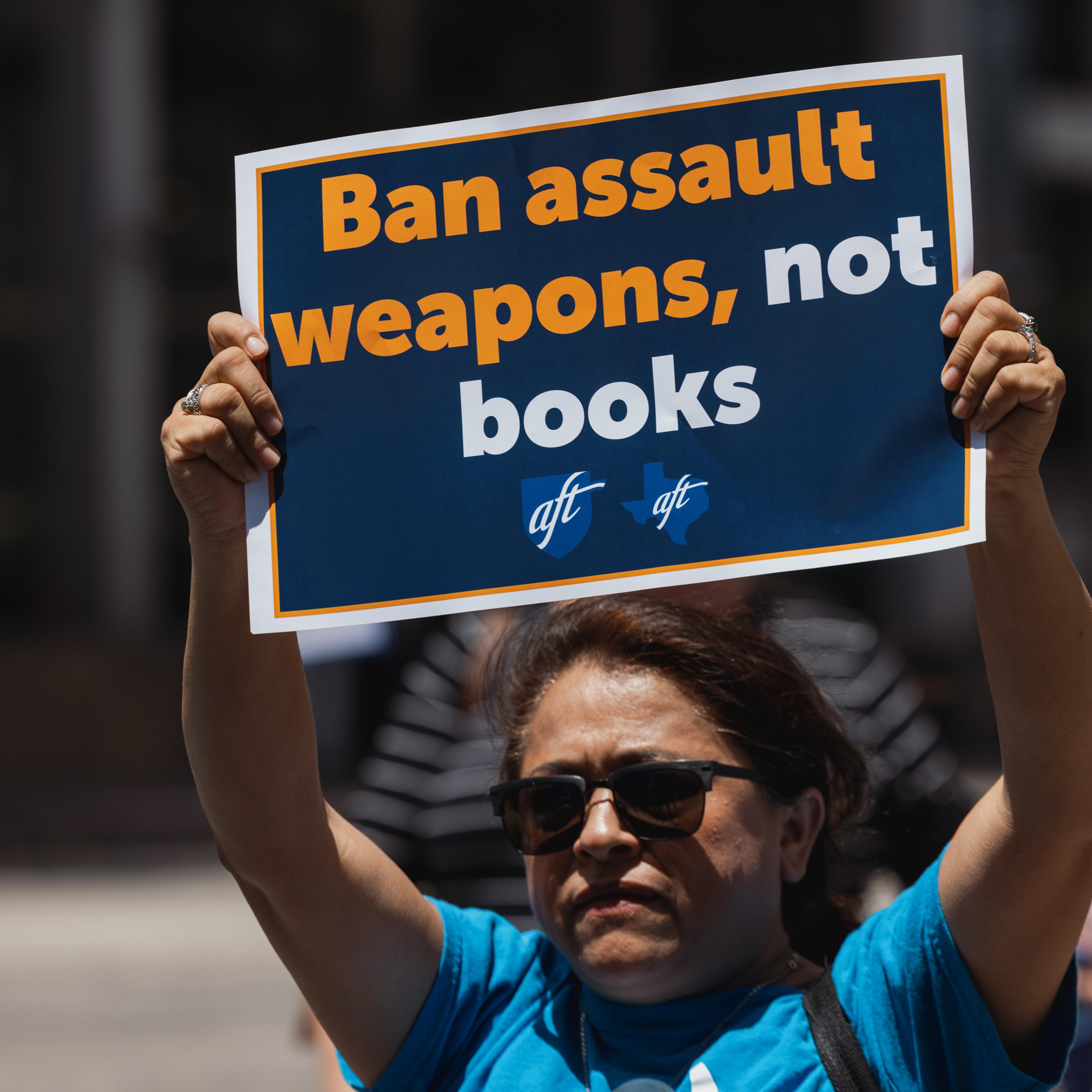 Teachers For Gun Legislation March Towards Senator Cruz's Office