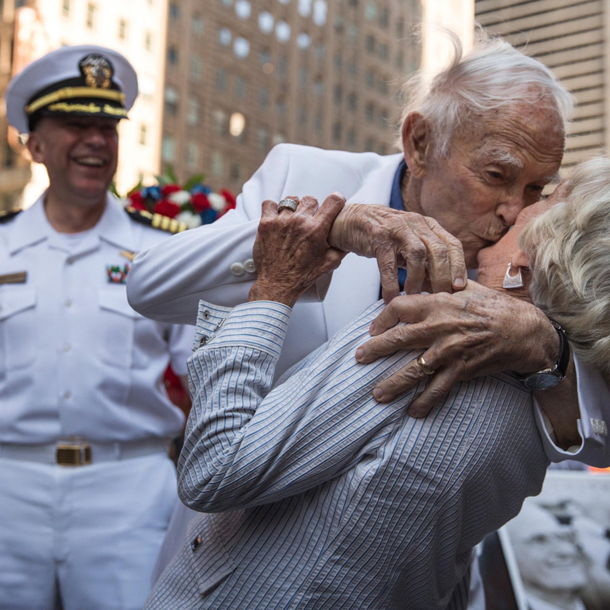 Veterans Participate In Times Square Event Marking End Of WWII