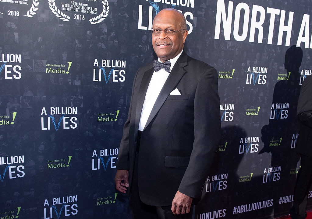 Herman Cain attends the North American premiere of 'A Billion Lives' at Pabst Theater on Aug. 6, 2016 in Milwaukee, Wisconsin