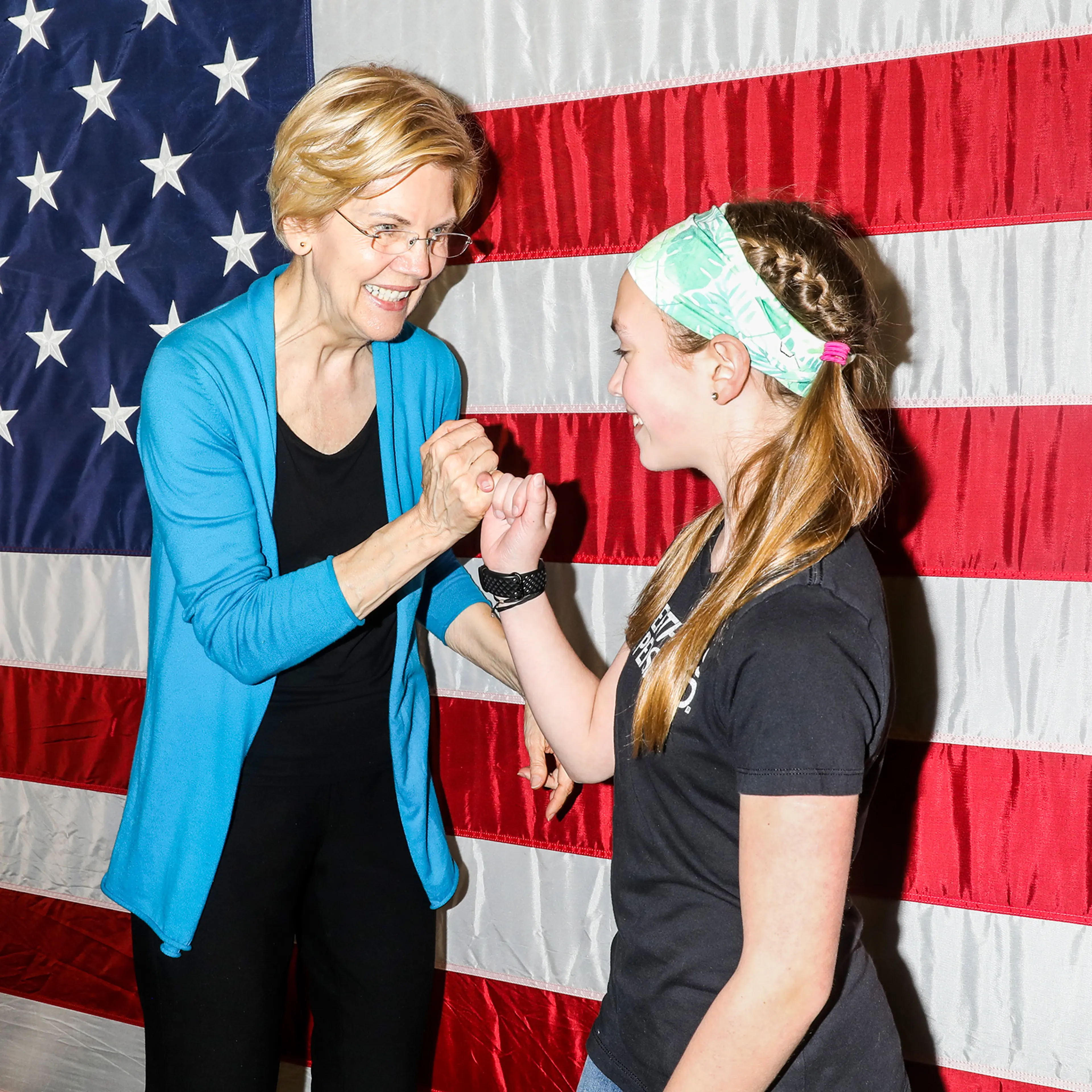 Warren on the campaign trail on May 3 in Iowa, where she’s hired dozens of paid staff to compete in the first caucus state.
