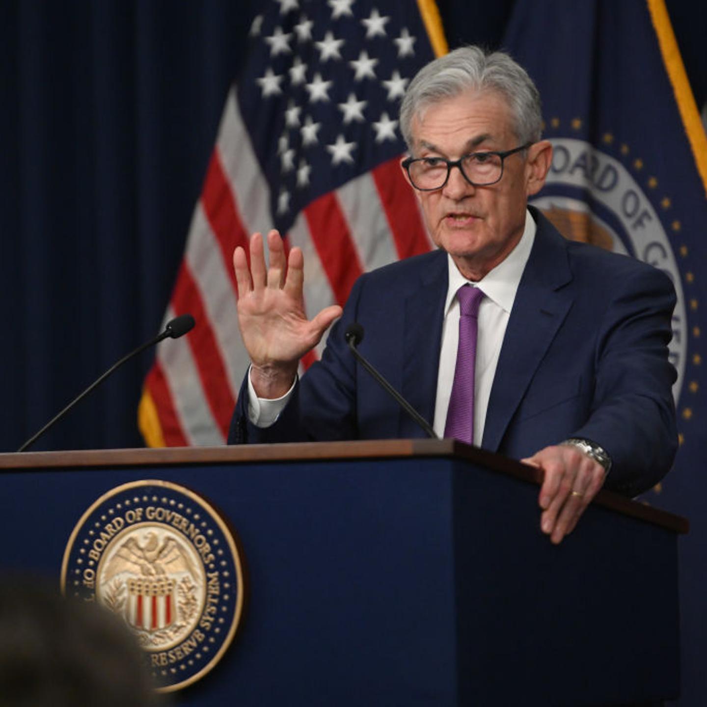 U.S. Federal Reserve Chairman Jerome Powell Holds News Conference