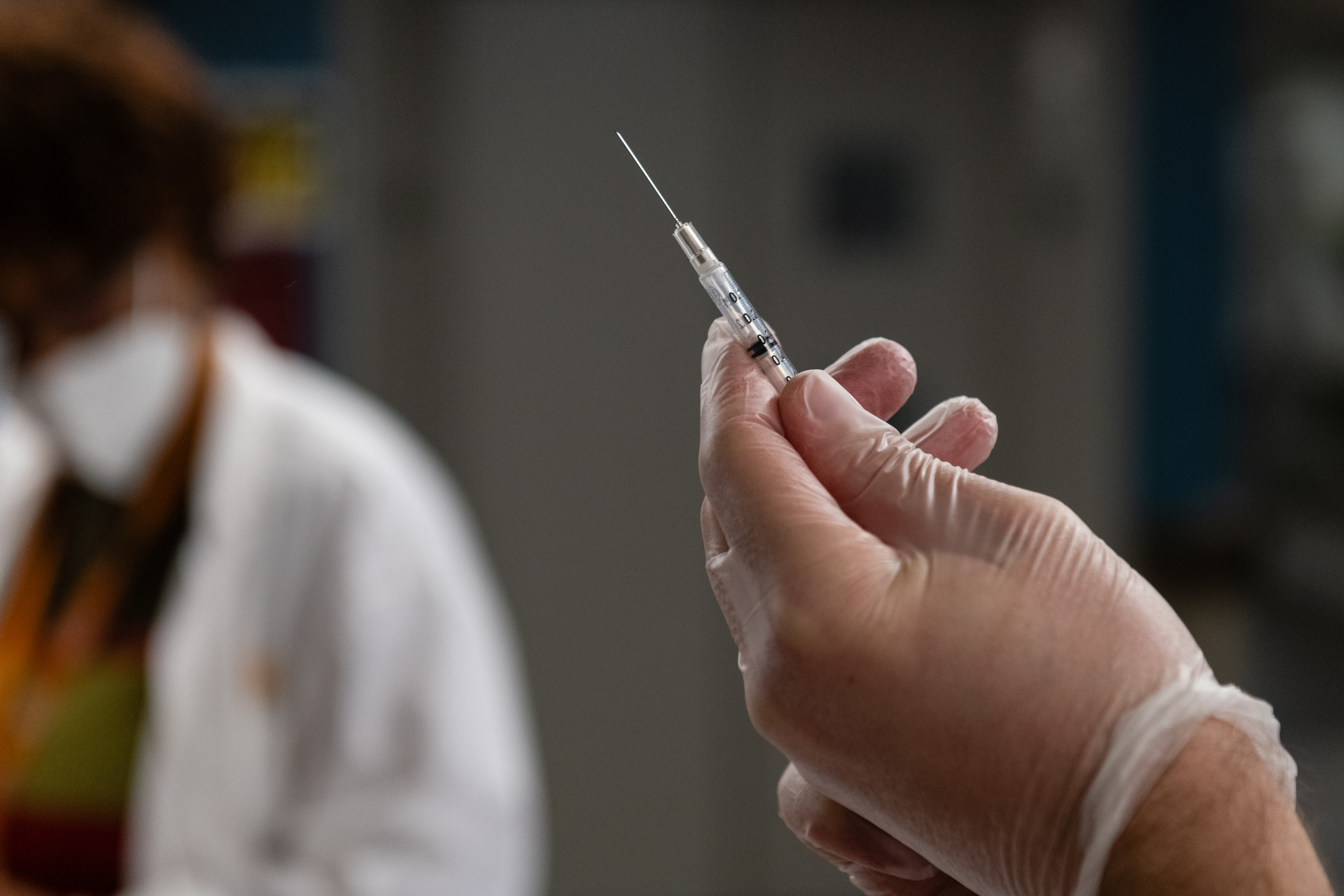 Health Workers Administer Covid-19 Vaccines At Bronx Nursing Home